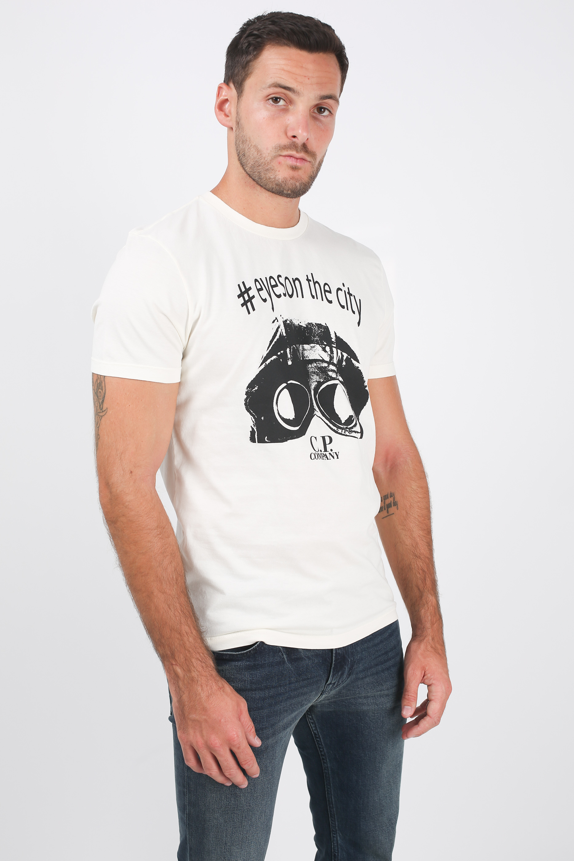 T-SHIRT C.P. COMPANY BLANC S231A 0444G-103