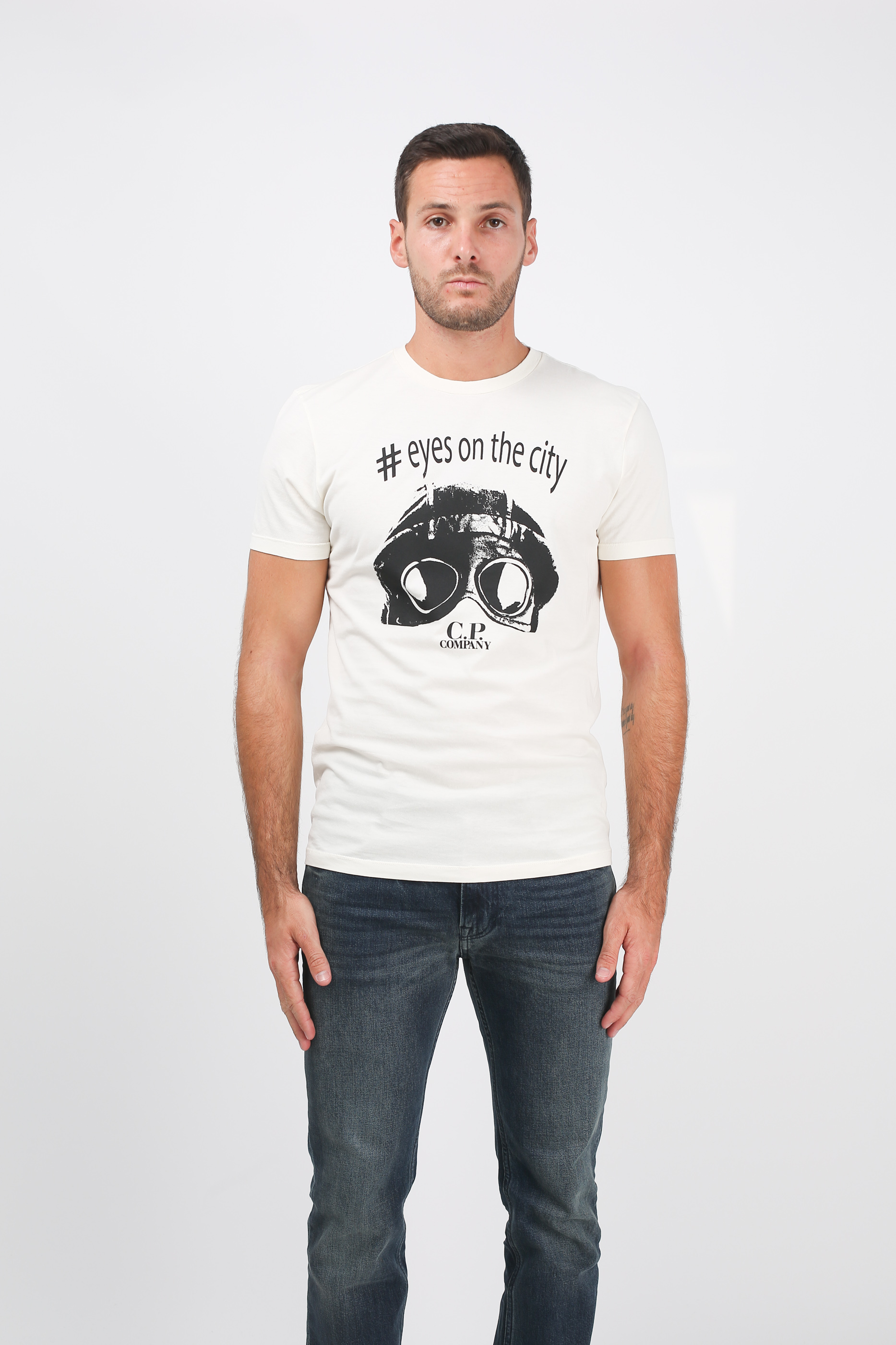T-SHIRT C.P. COMPANY BLANC S231A 0444G-103
