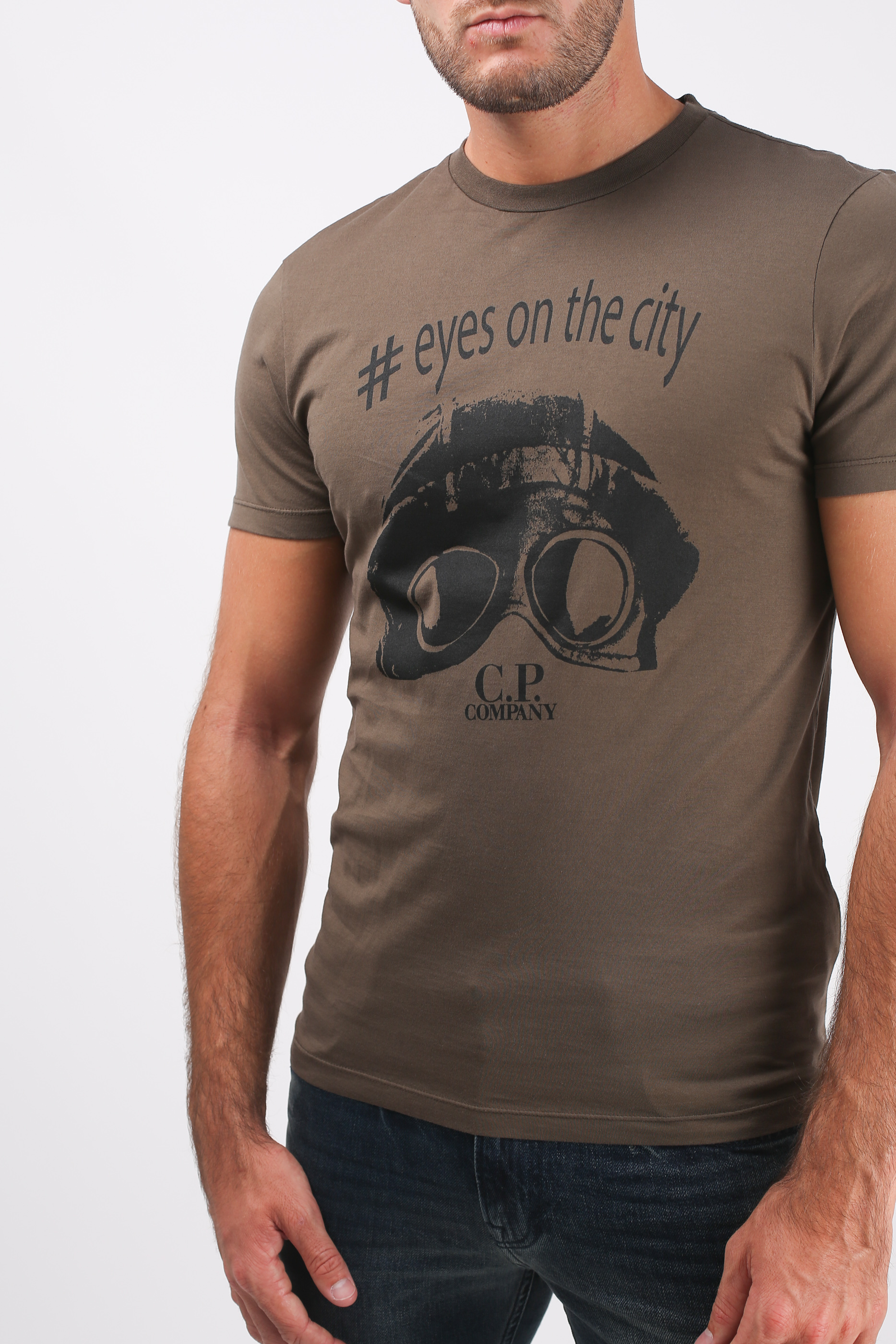 T-SHIRT C.P. COMPANY KAKI S231A 0444G-922