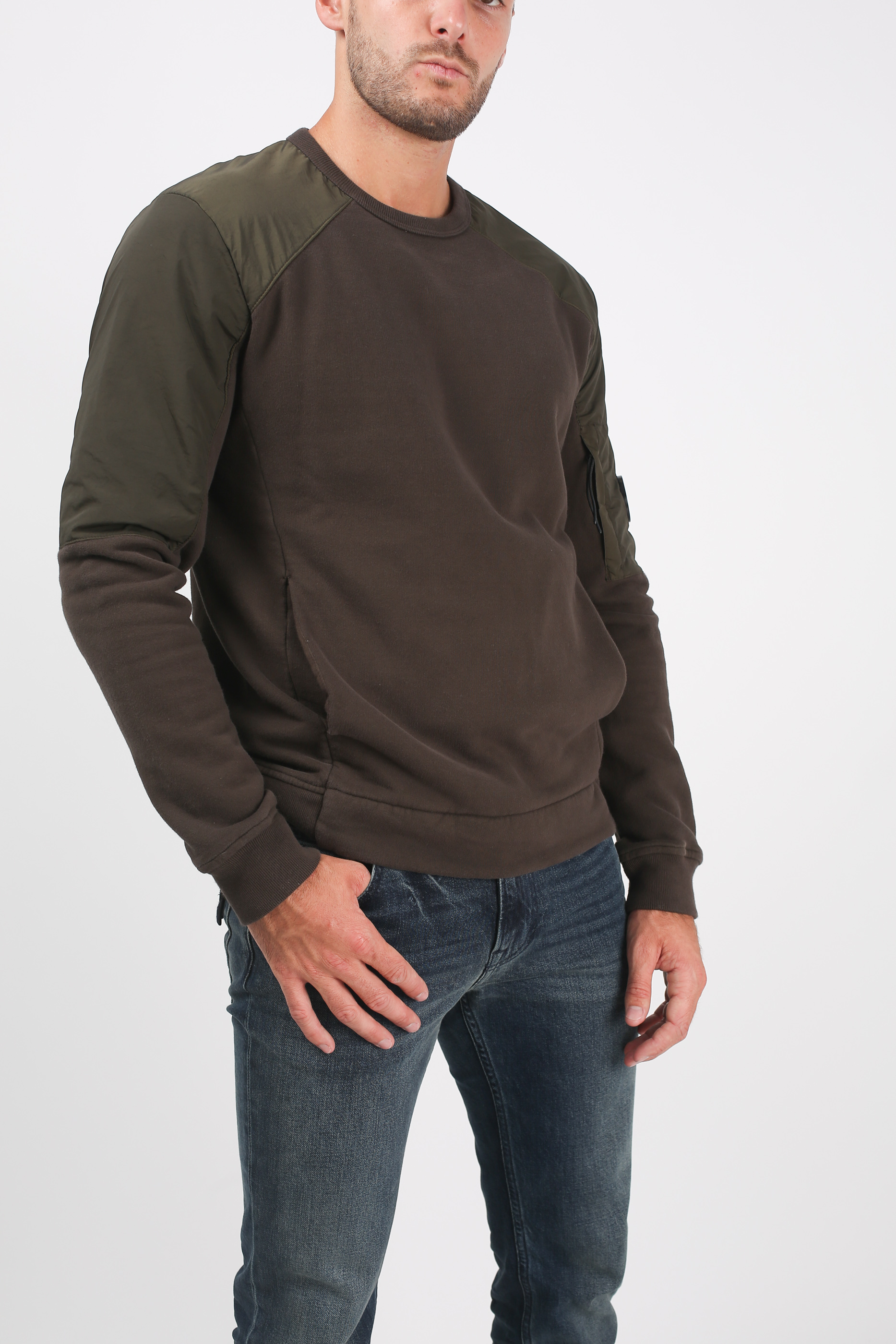 SWEAT C.P. COMPANY KAKI S164A 5283M-922