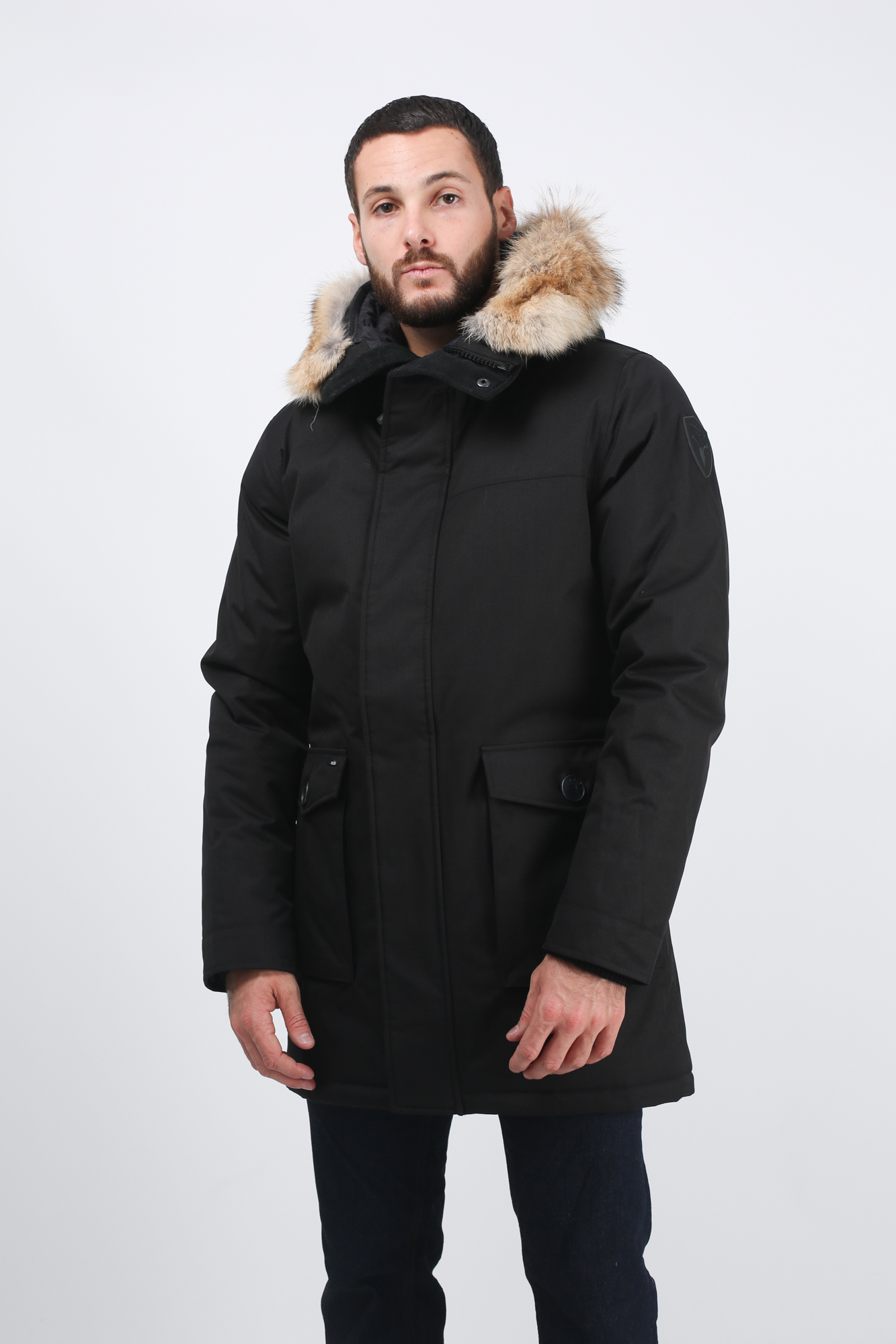 PARKA NOBIS NOIR CROSSHATCH-BLACK