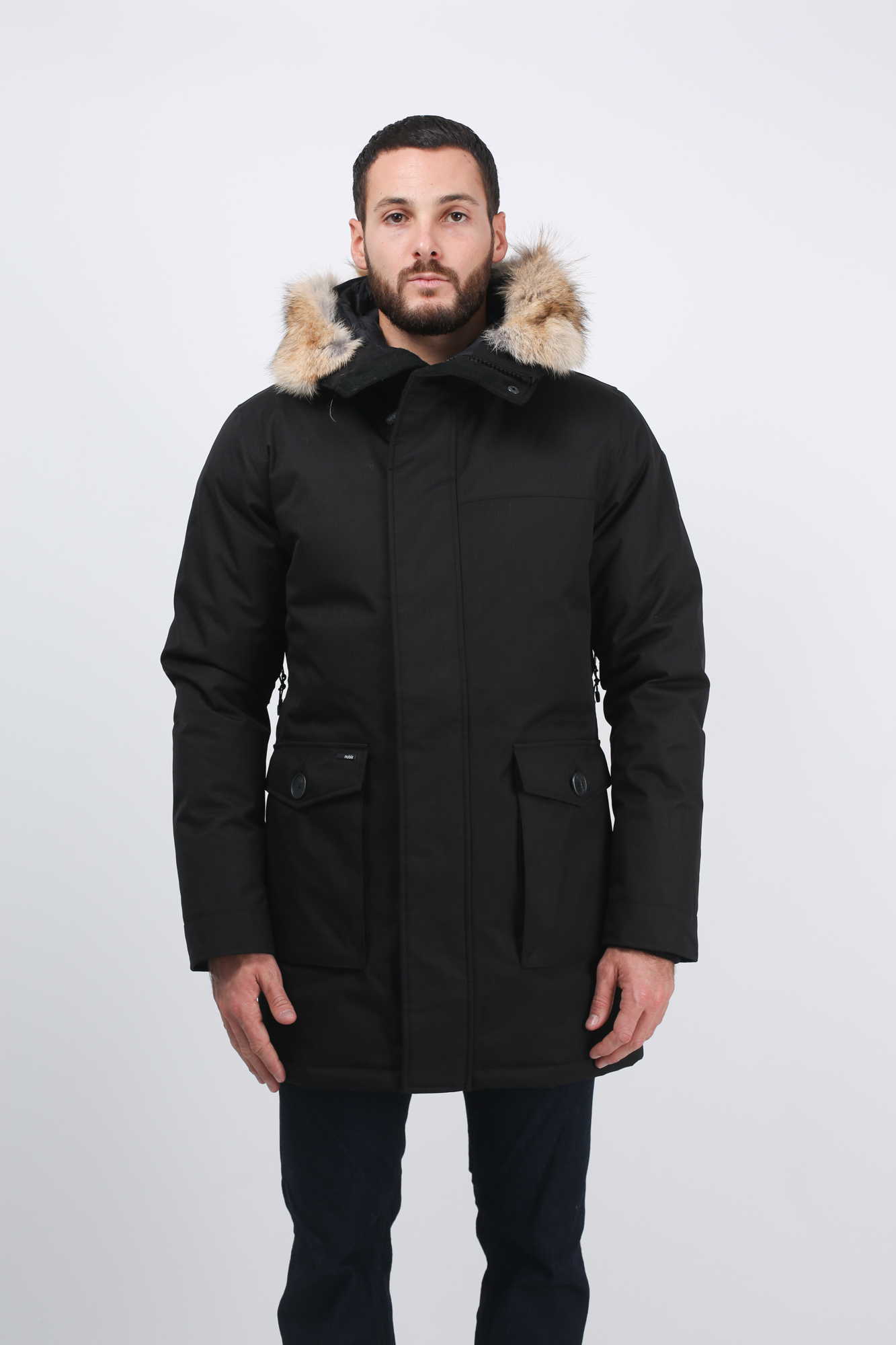 PARKA NOBIS NOIR CROSSHATCH-BLACK