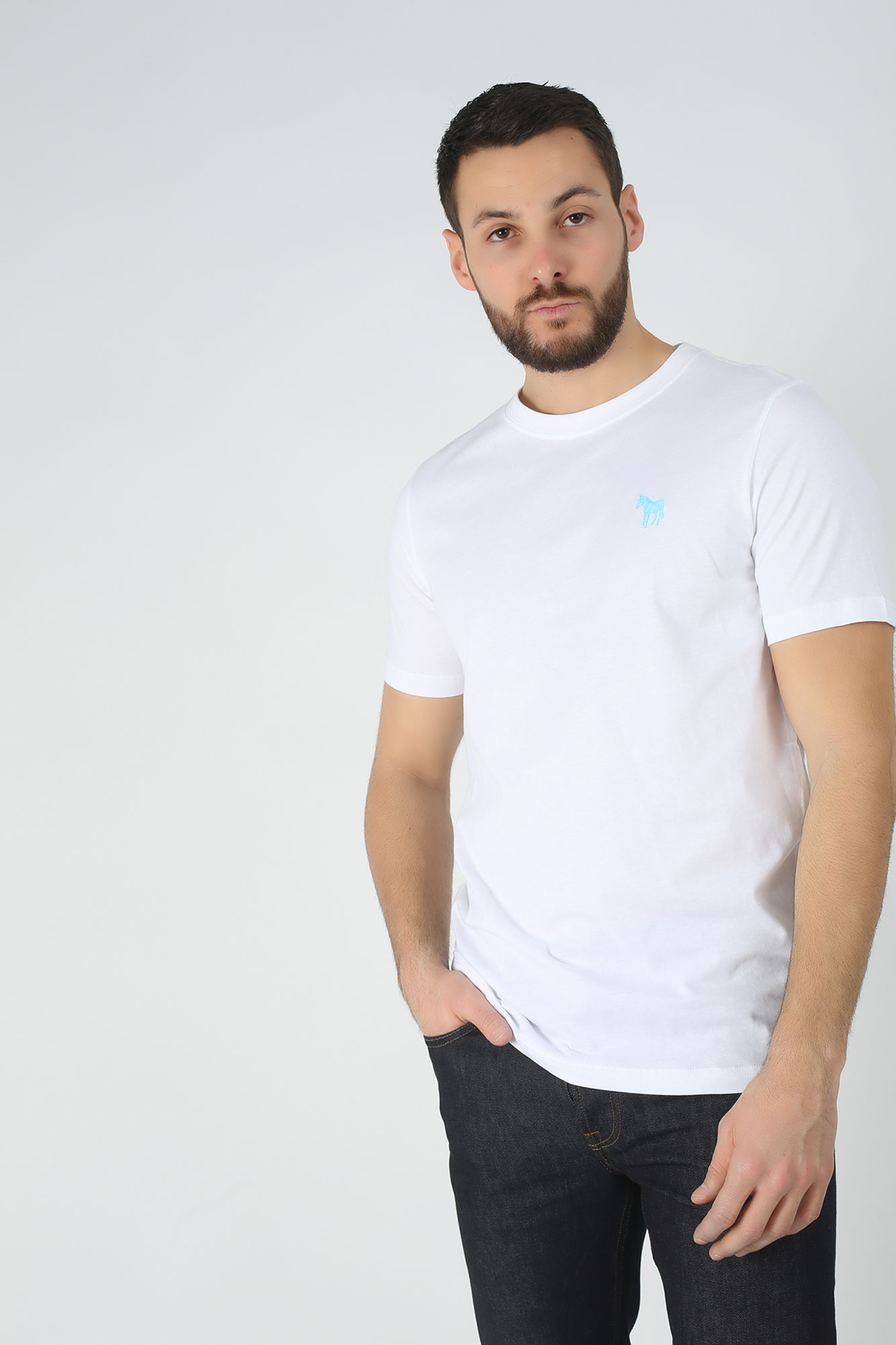 T-SHIRT PAUL SMITH BLANC 011R-BZEBES-01