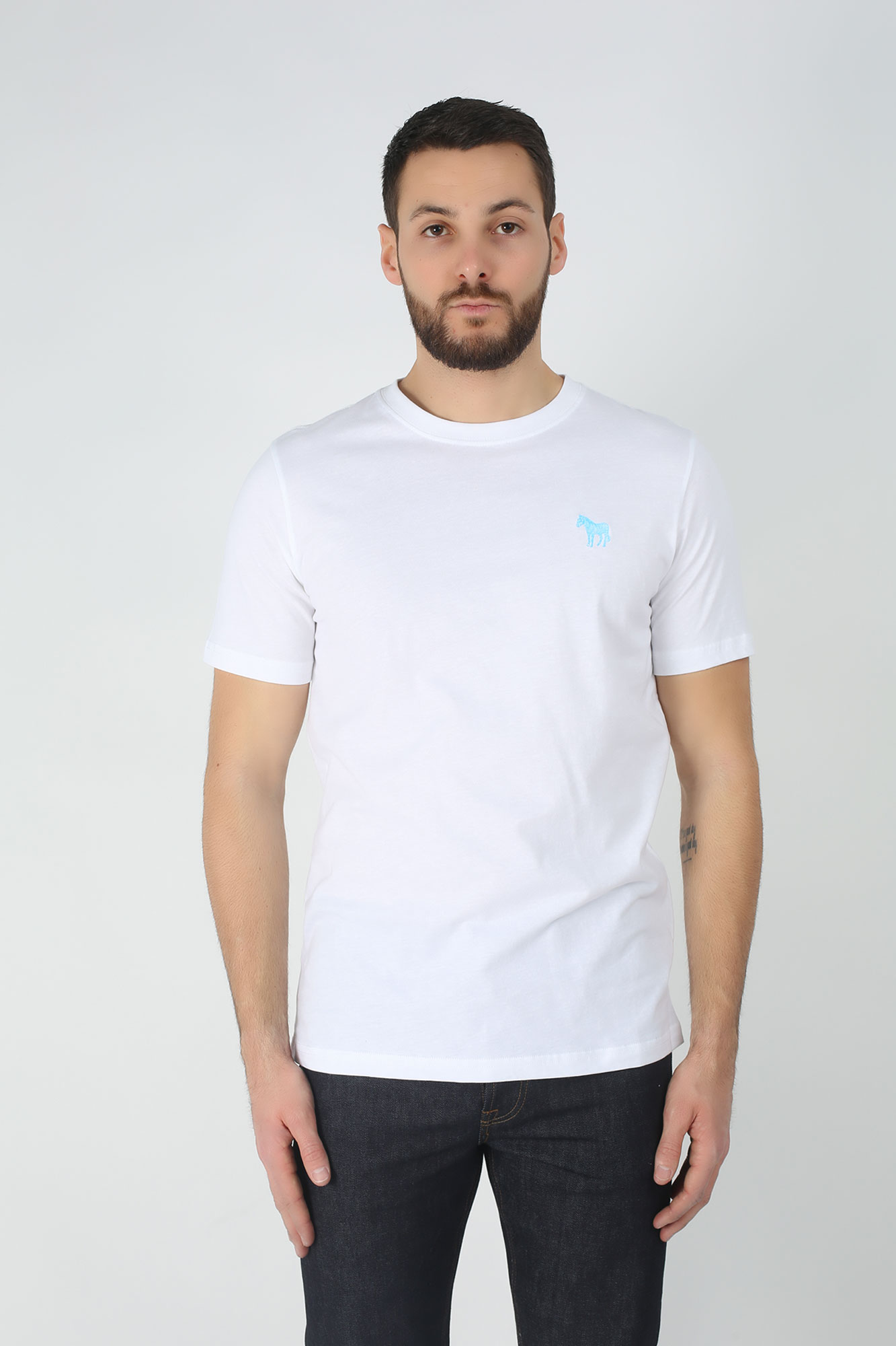 T-SHIRT PAUL SMITH BLANC 011R-BZEBES-01