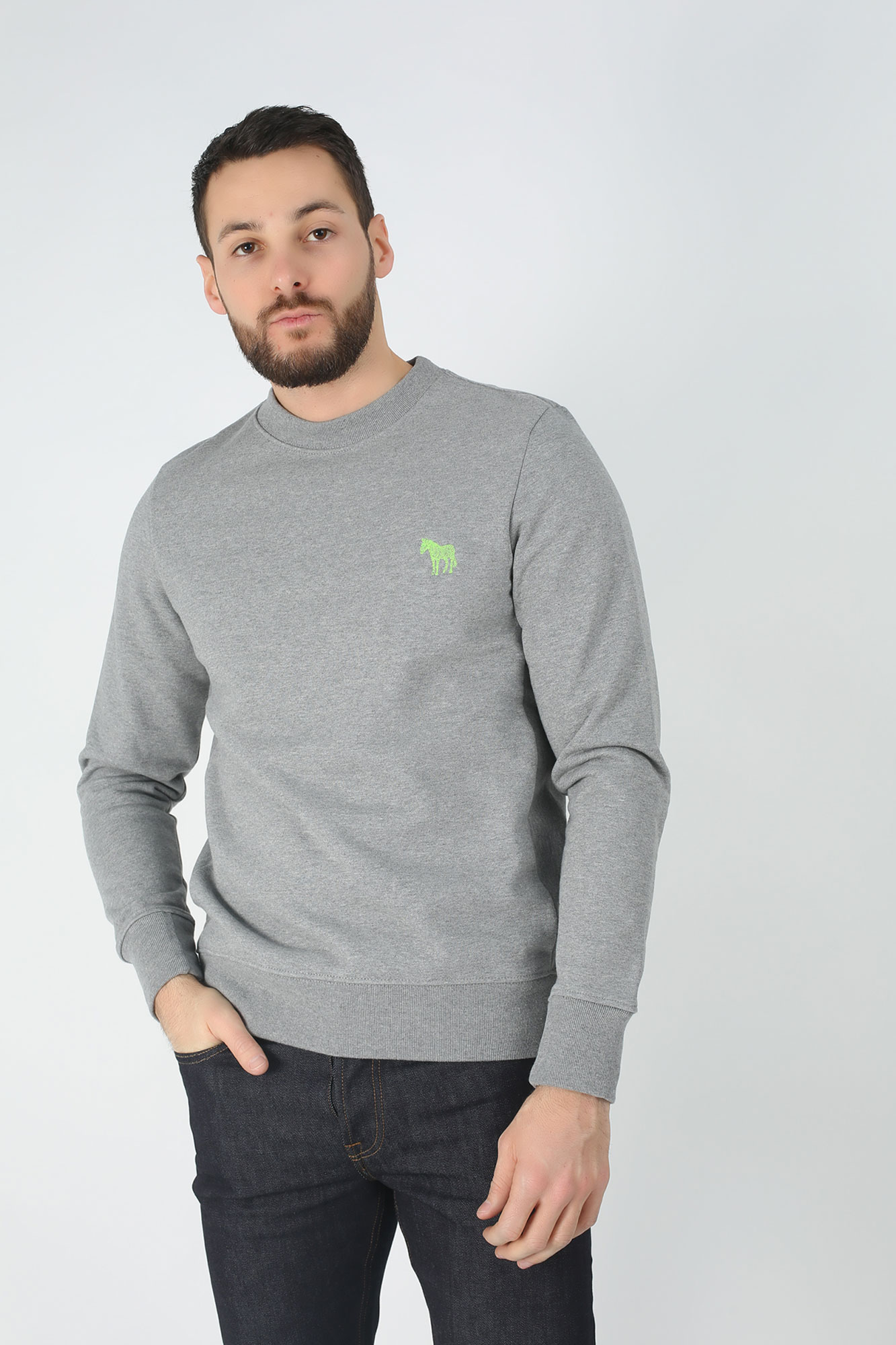SWEAT-SHIRT PAUL SMITH GRIS 027R-AZEBEL-72