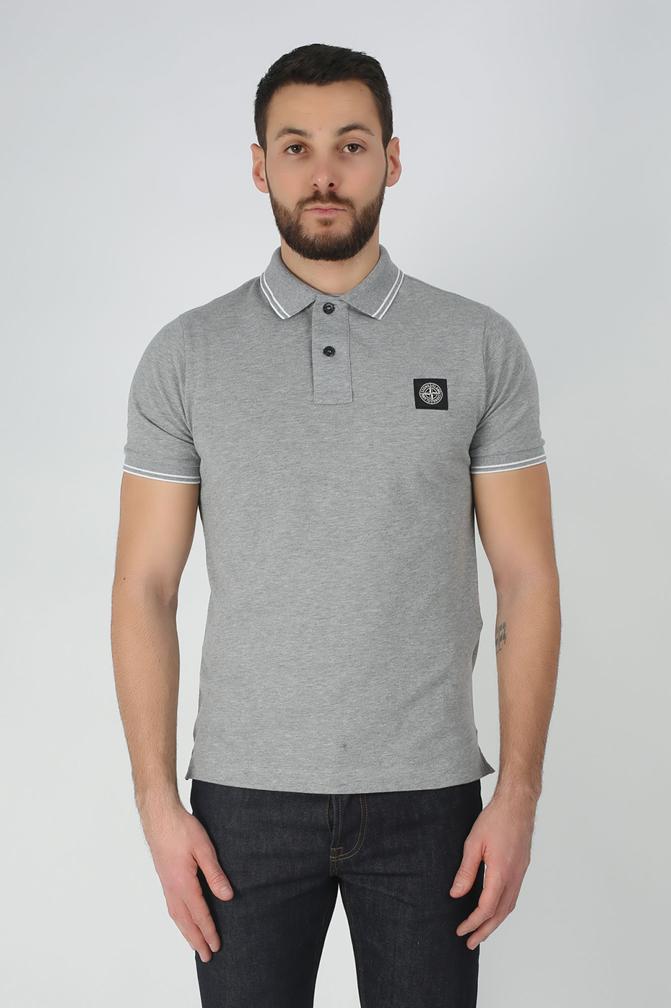 POLO STONE ISLAND GRIS 101522S18-V1064