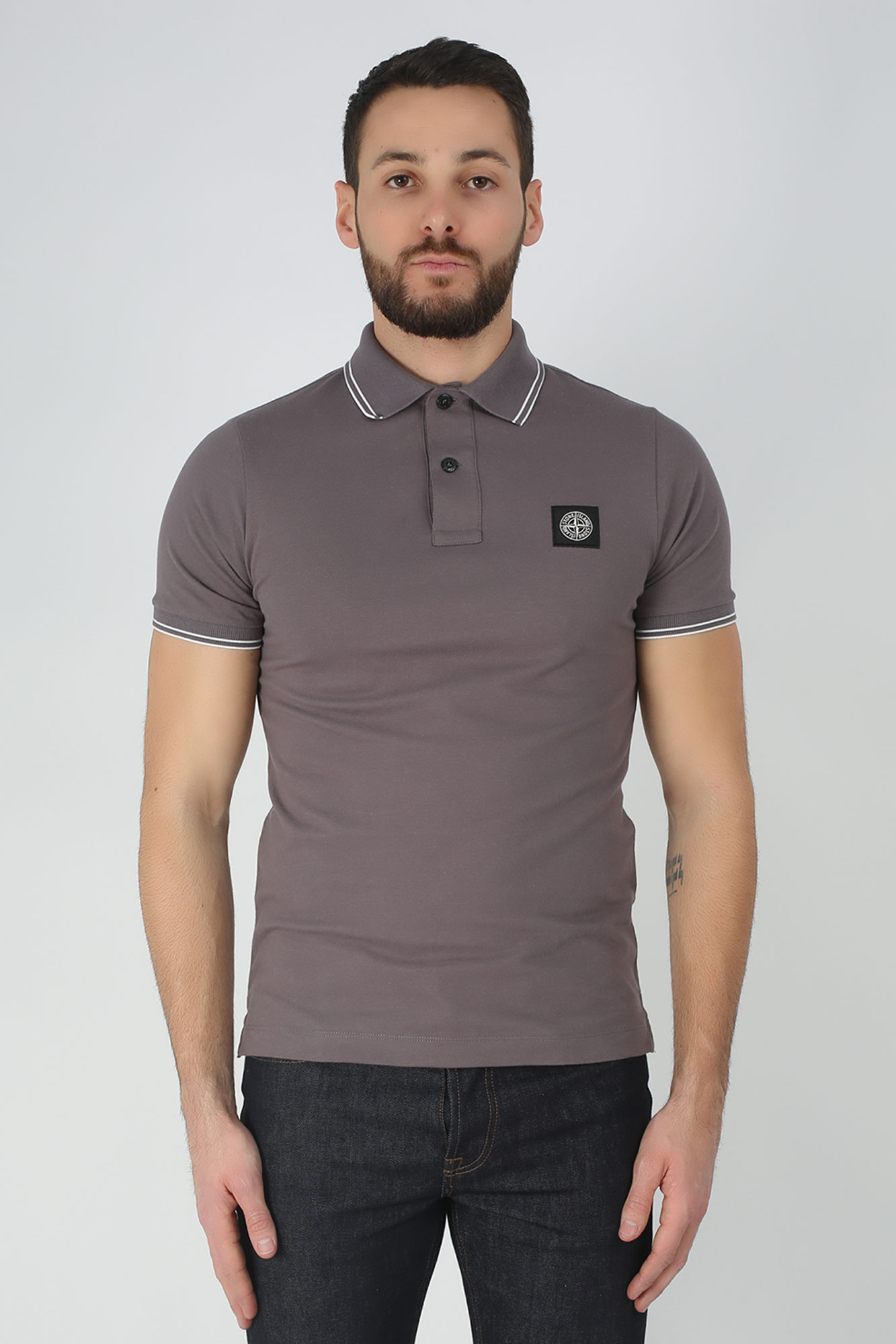 POLO STONE ISLAND BLEU GRIS 101522S18-V0063