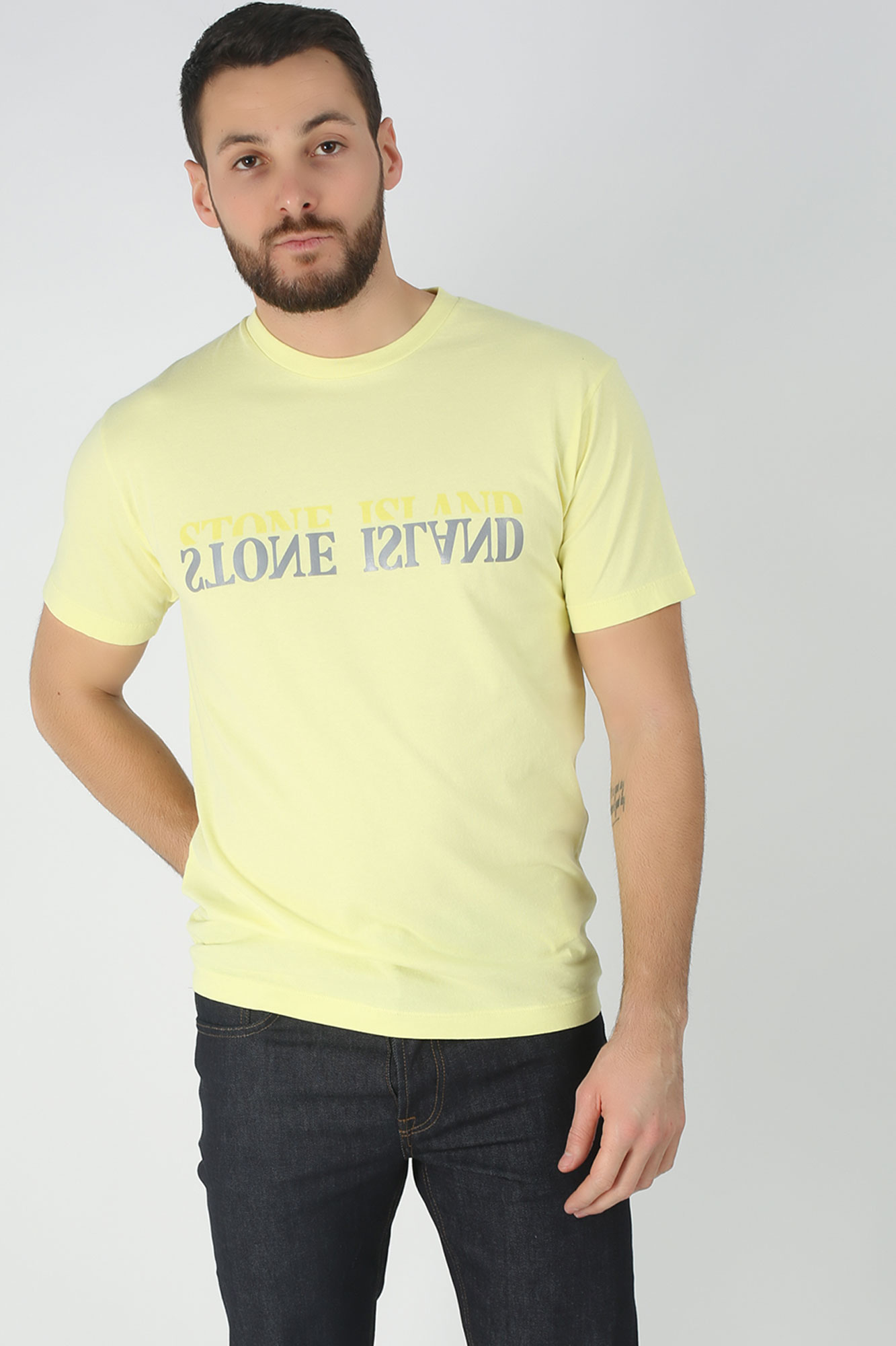T-SHIRT STONE ISLAND JAUNE 70152NS88-V0031
