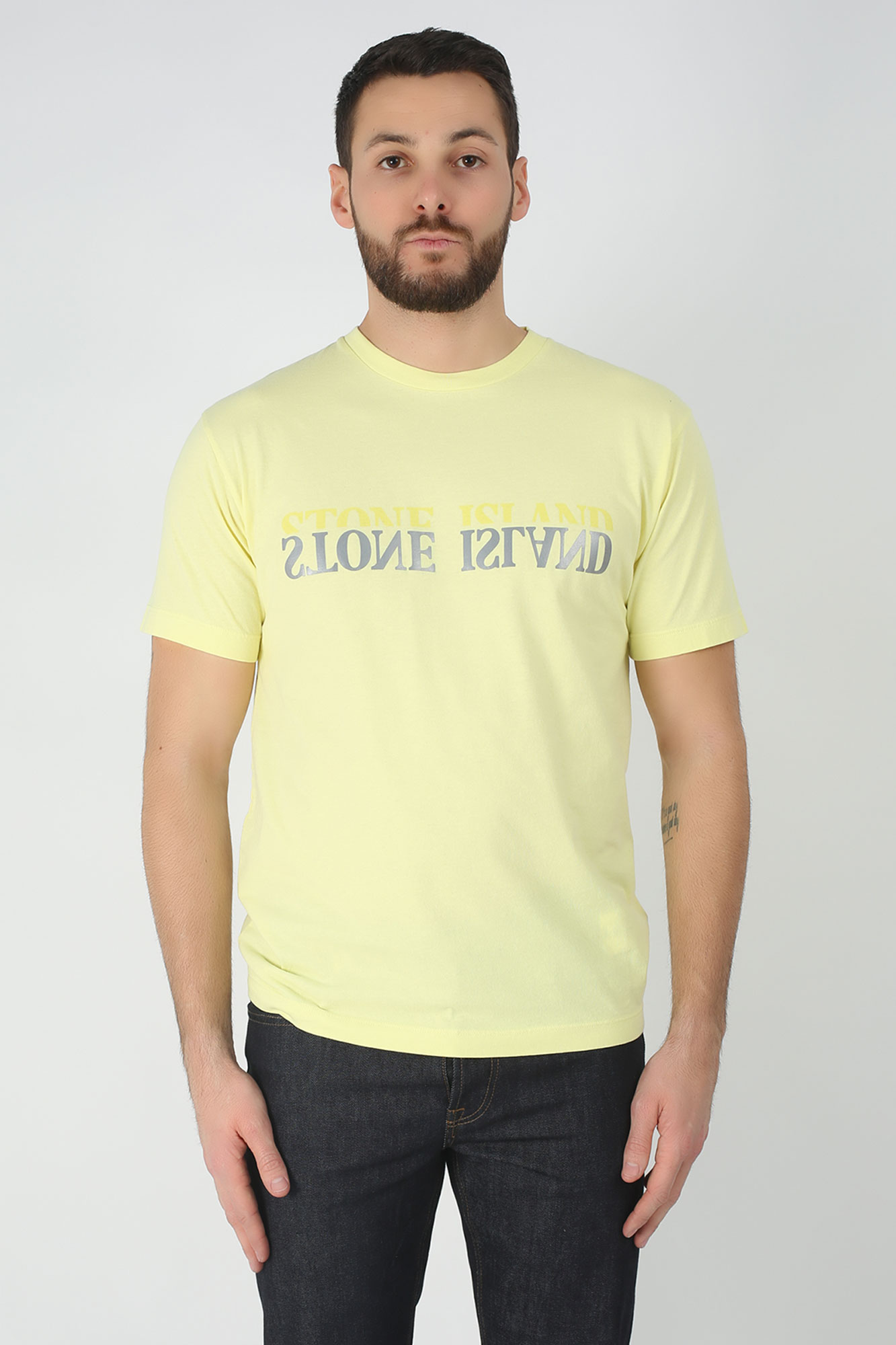 T-SHIRT STONE ISLAND JAUNE 70152NS88-V0031