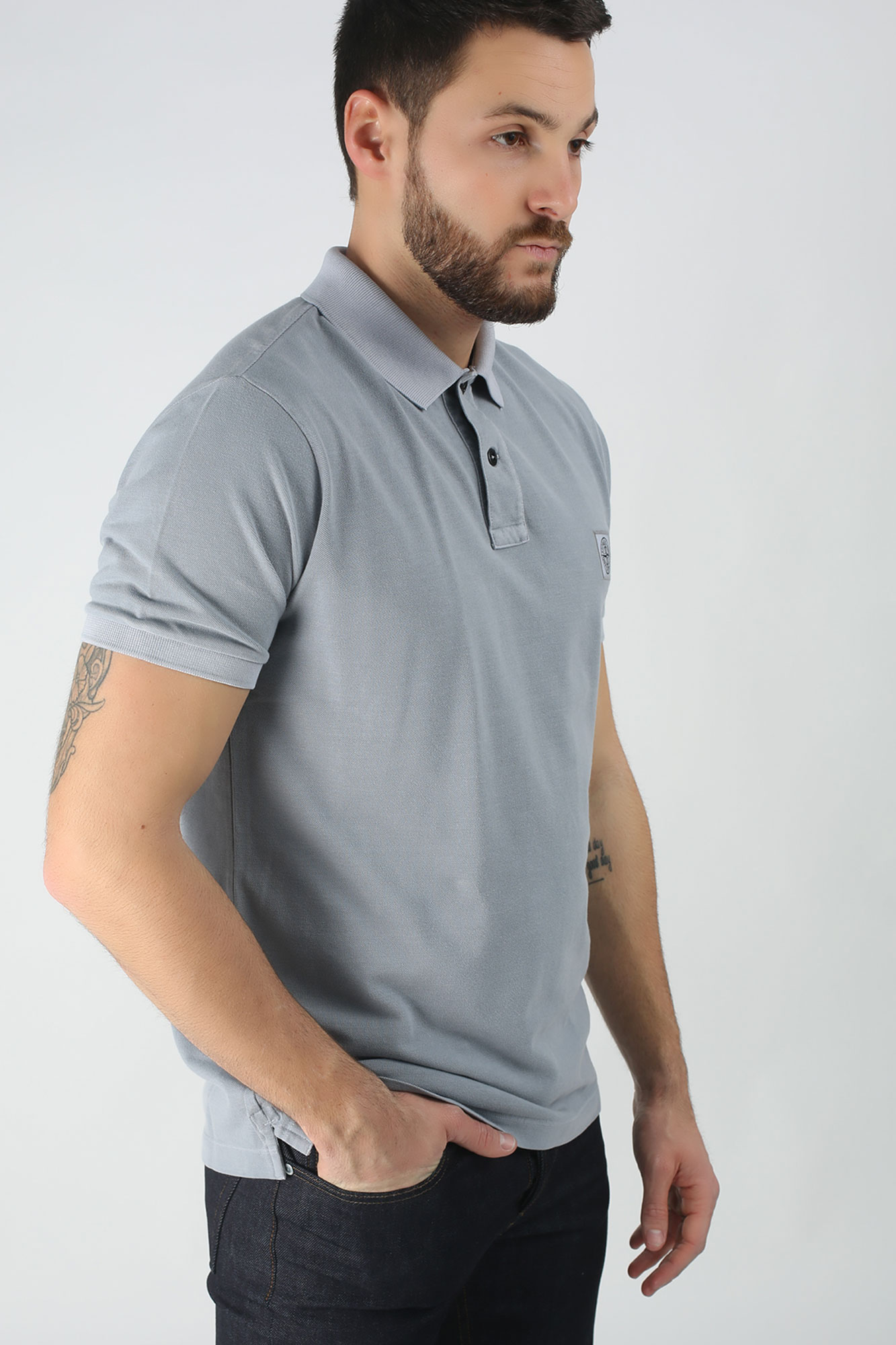 POLO STONE ISLAND GRIS 701522S67-V0061