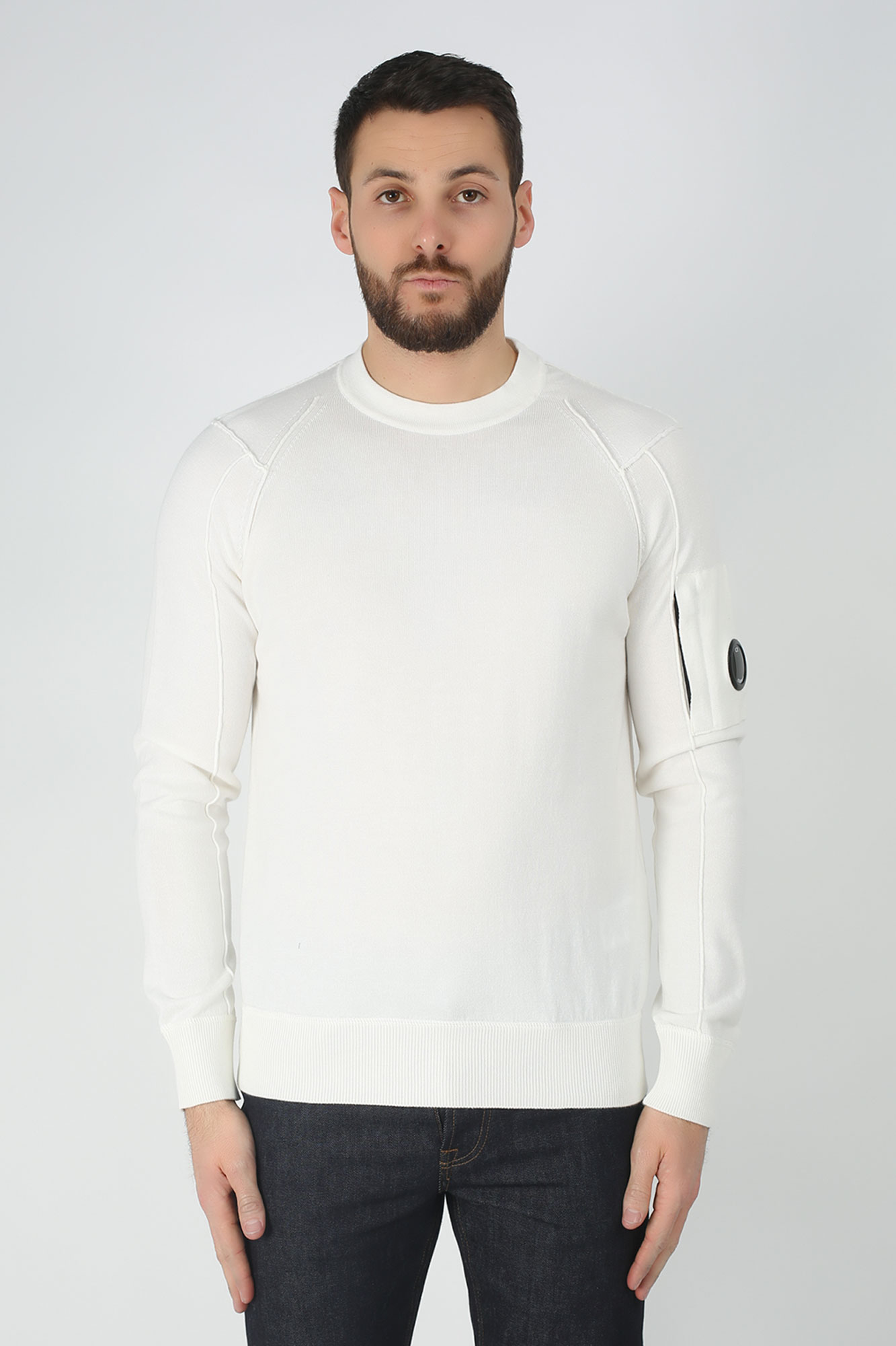 PULL C.P. COMPANY BLANC N080A-4037A-112