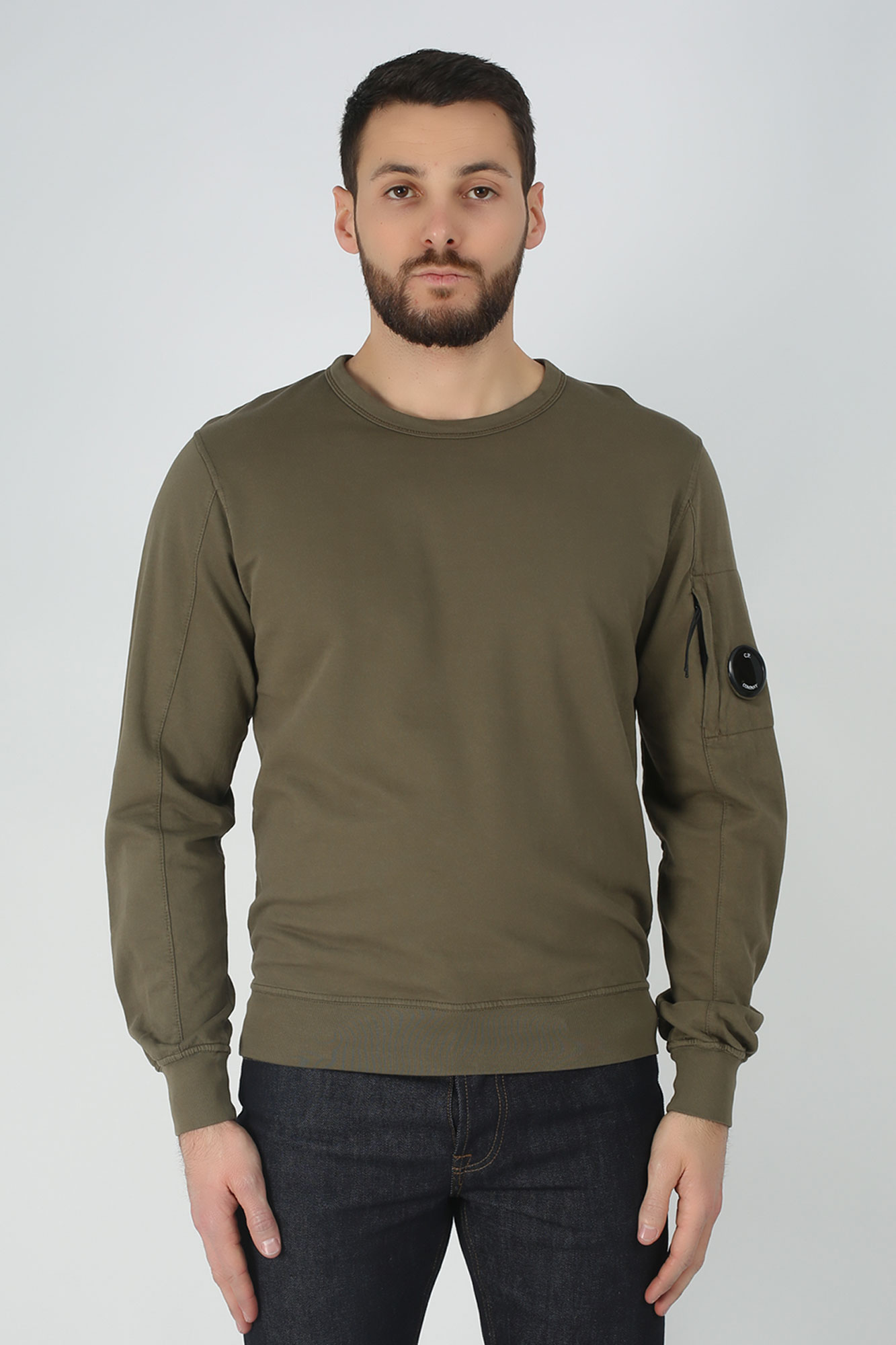 SWEAT-SHIRT C.P. COMPANY KAKI S047A-2246G-672
