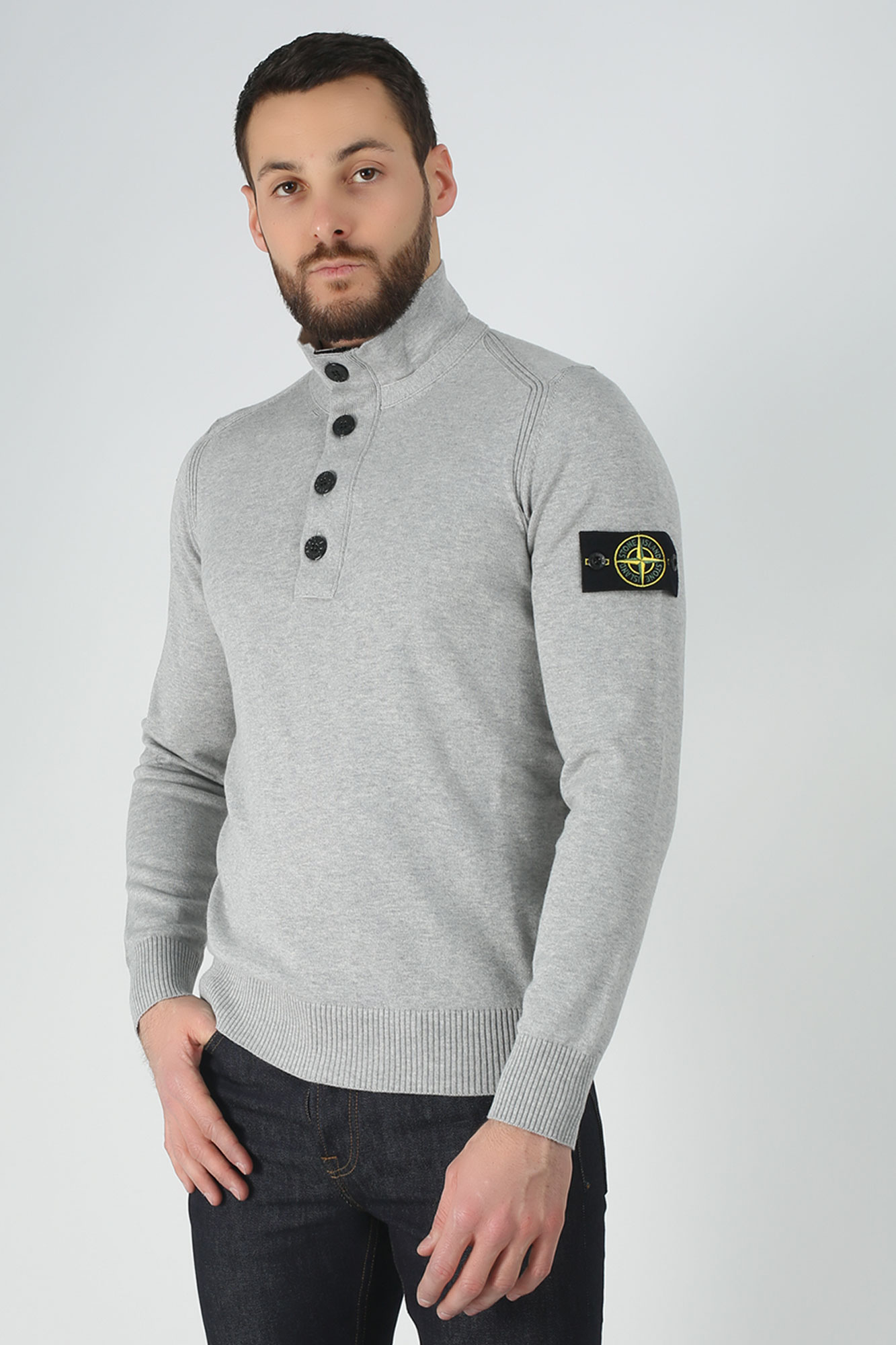 PULL STONE ISLAND GRIS 7015519B2-V1064