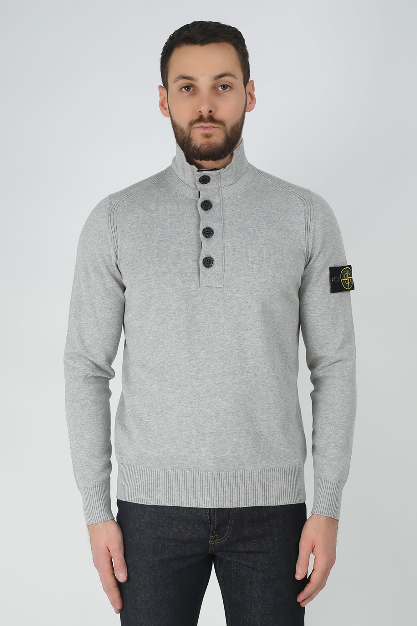 PULL STONE ISLAND GRIS 7015519B2-V1064