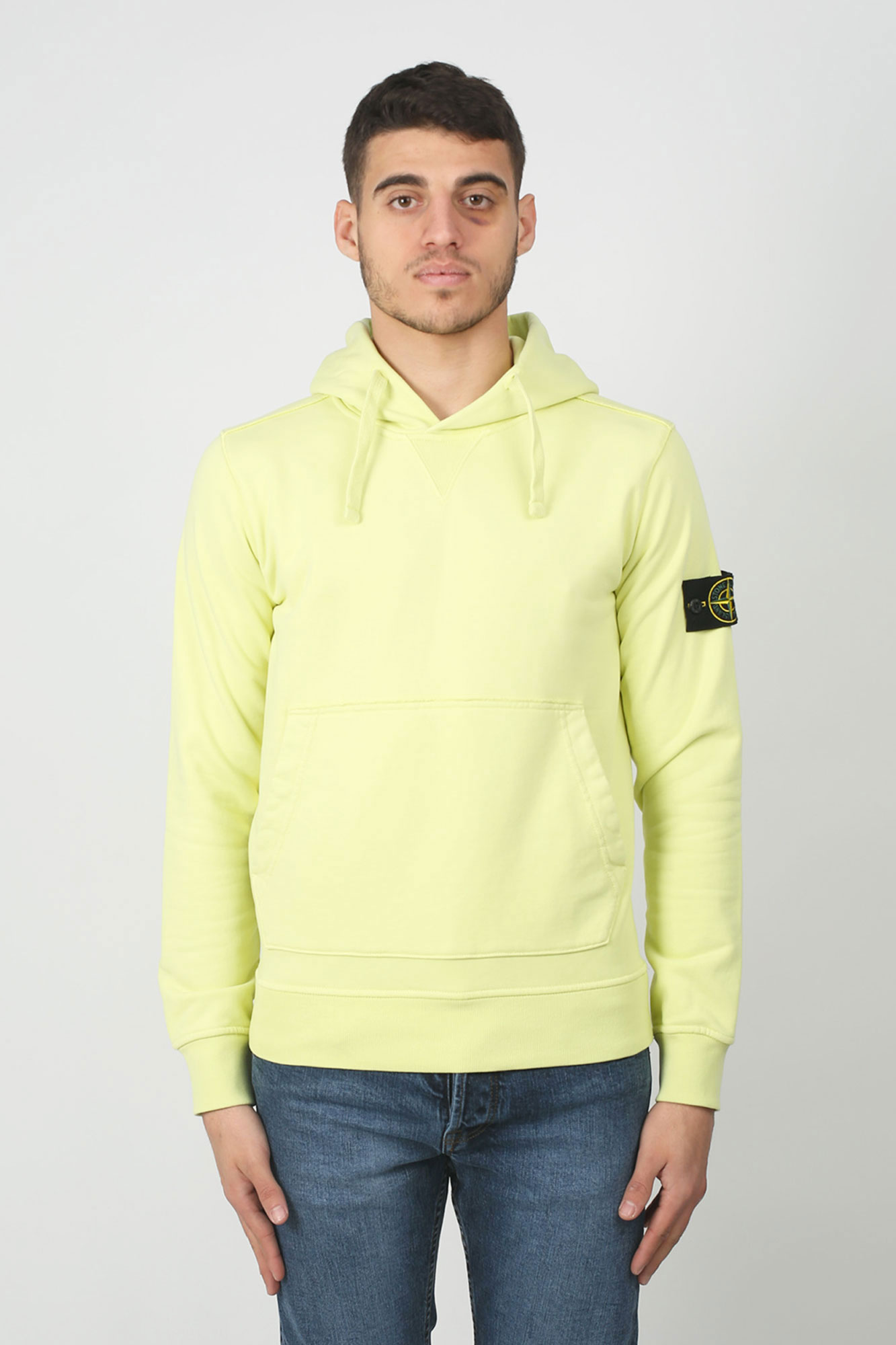 SWEAT-SHIRT STONE ISLAND CITRON 701562851-V0031
