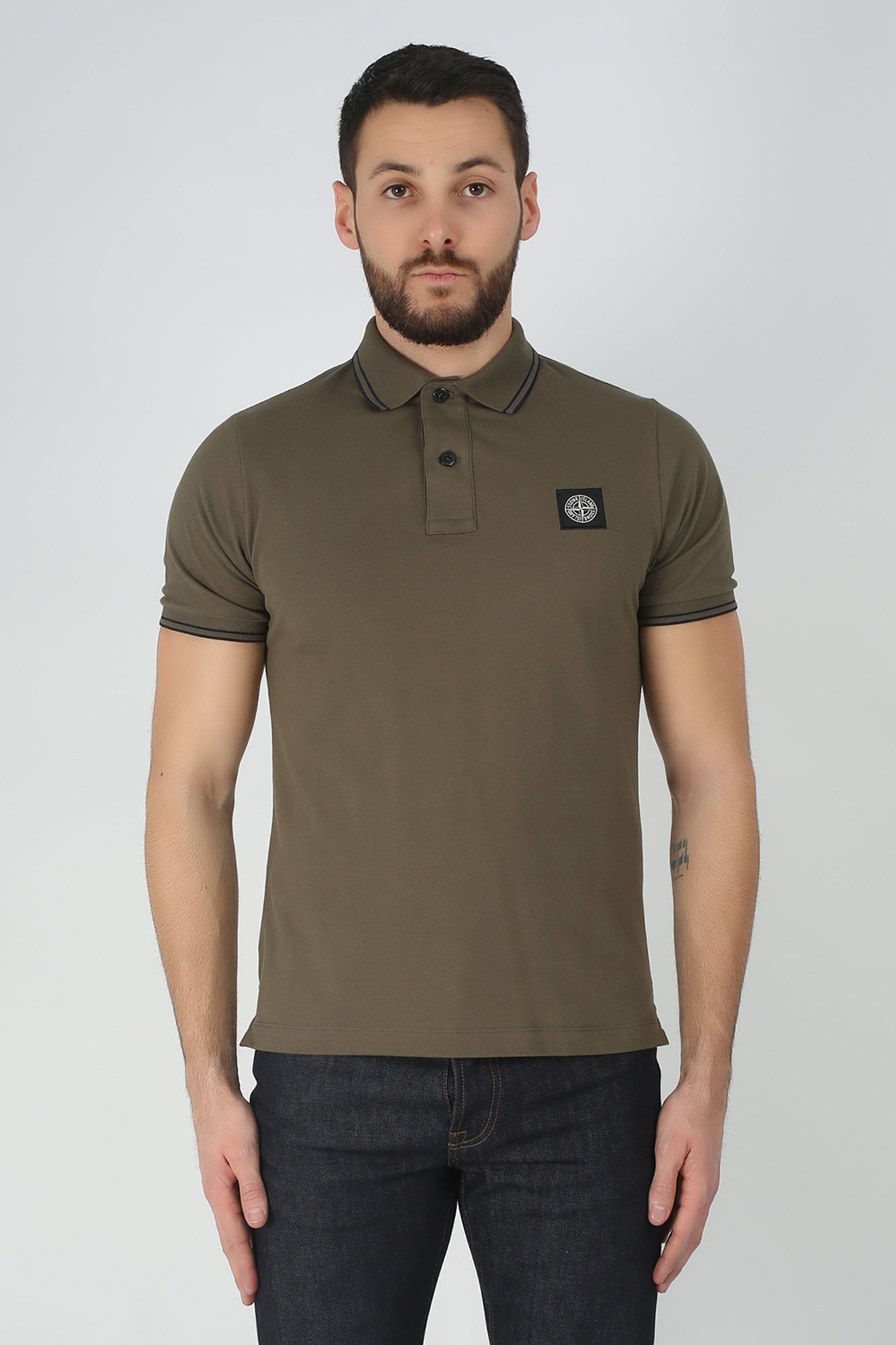 POLO STONE ISLAND KAKI 101522S18-V0054