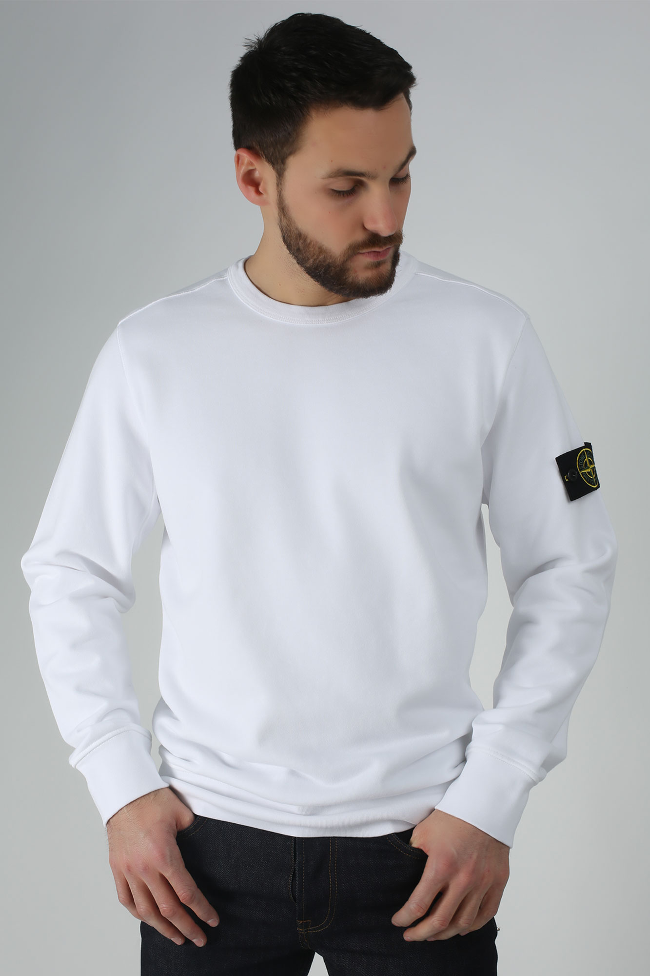 SWEAT-SHIRT STONE ISLAND BLANC 701562751-V0001