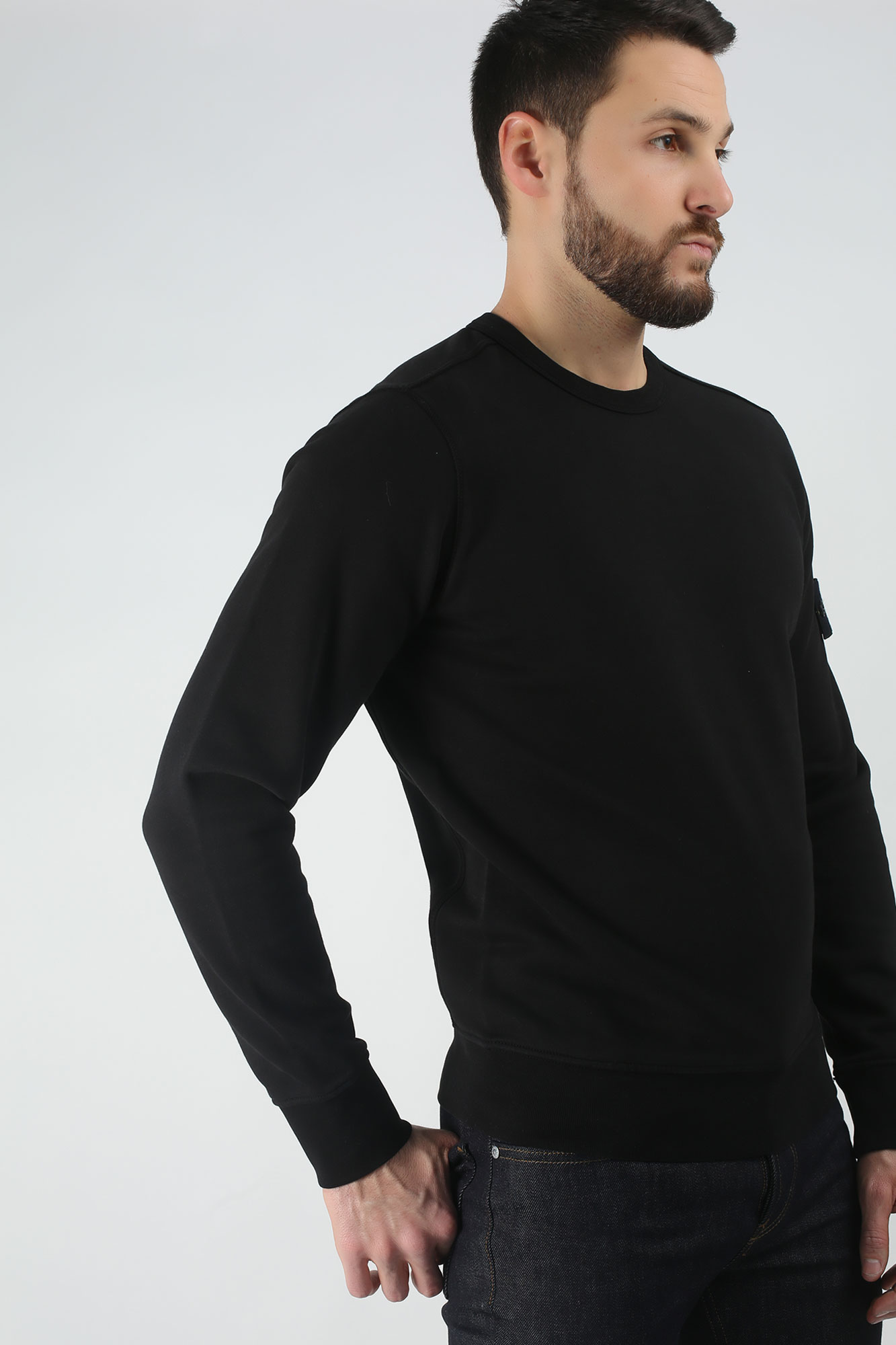 SWEAT-SHIRT STONE ISLAND NOIR 701562751-V0029