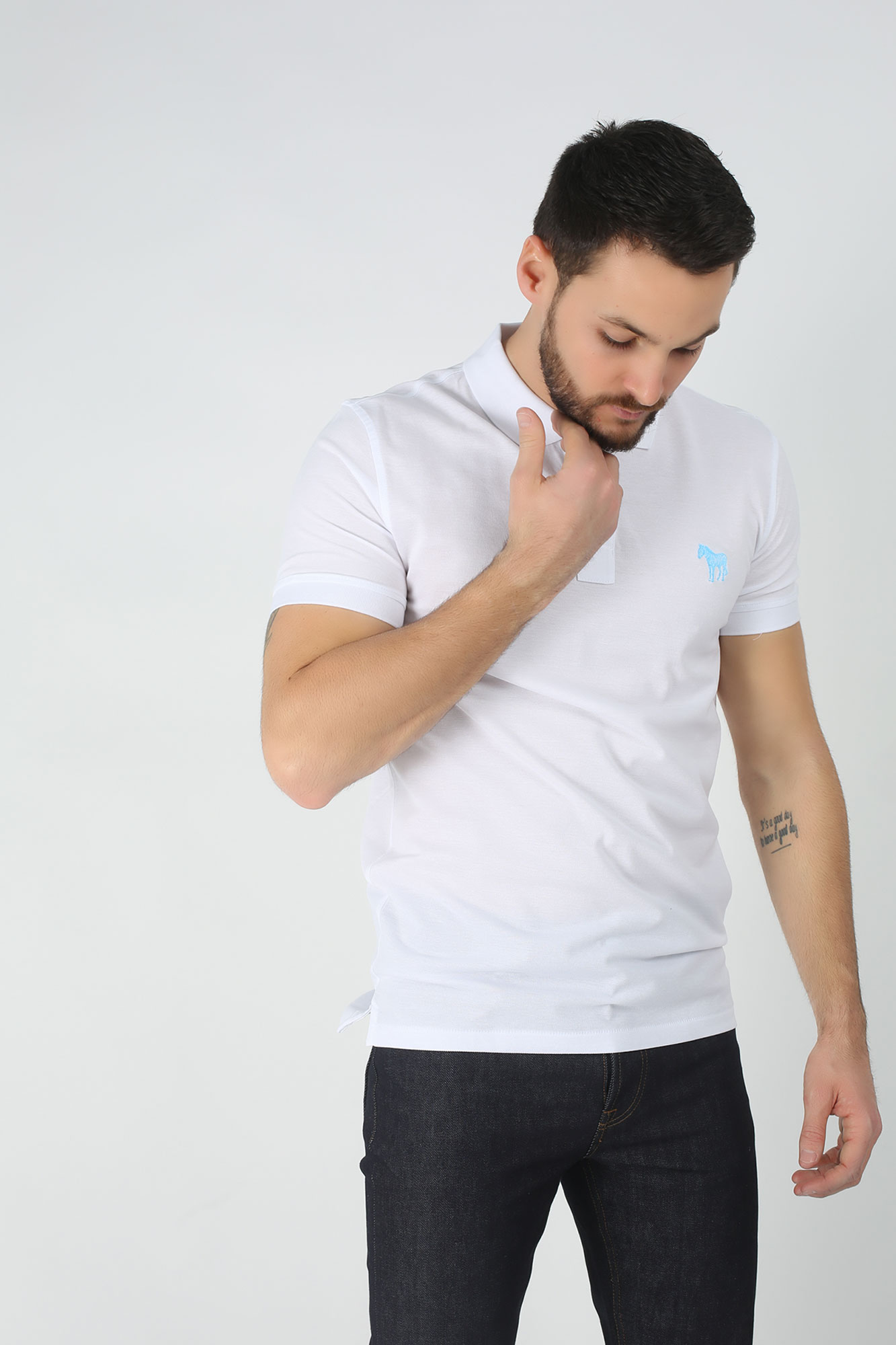 POLO PAUL SMITH BLANC M2R-150L-01
