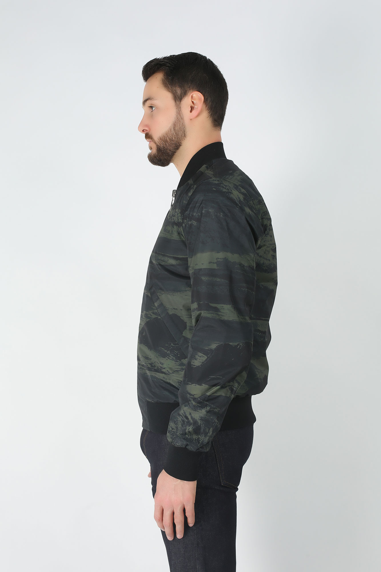 VESTE BOMBER REVERSIBLE PAUL SMITH CAMOUFLAGE KAKI NOIR M2R-263T-34