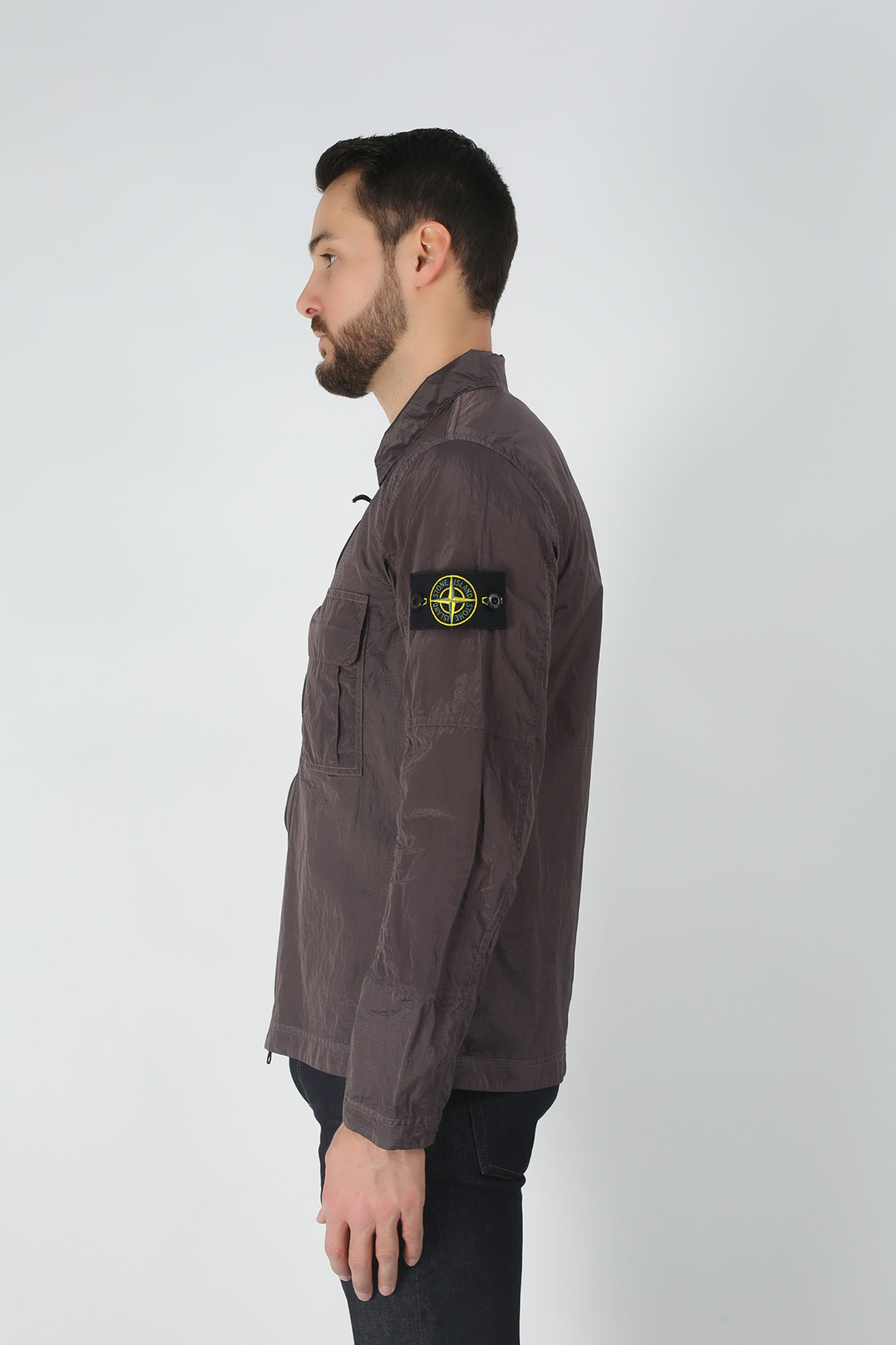 SURCHEMISE STONE ISLAND BLEU GRIS 701511117-V0063