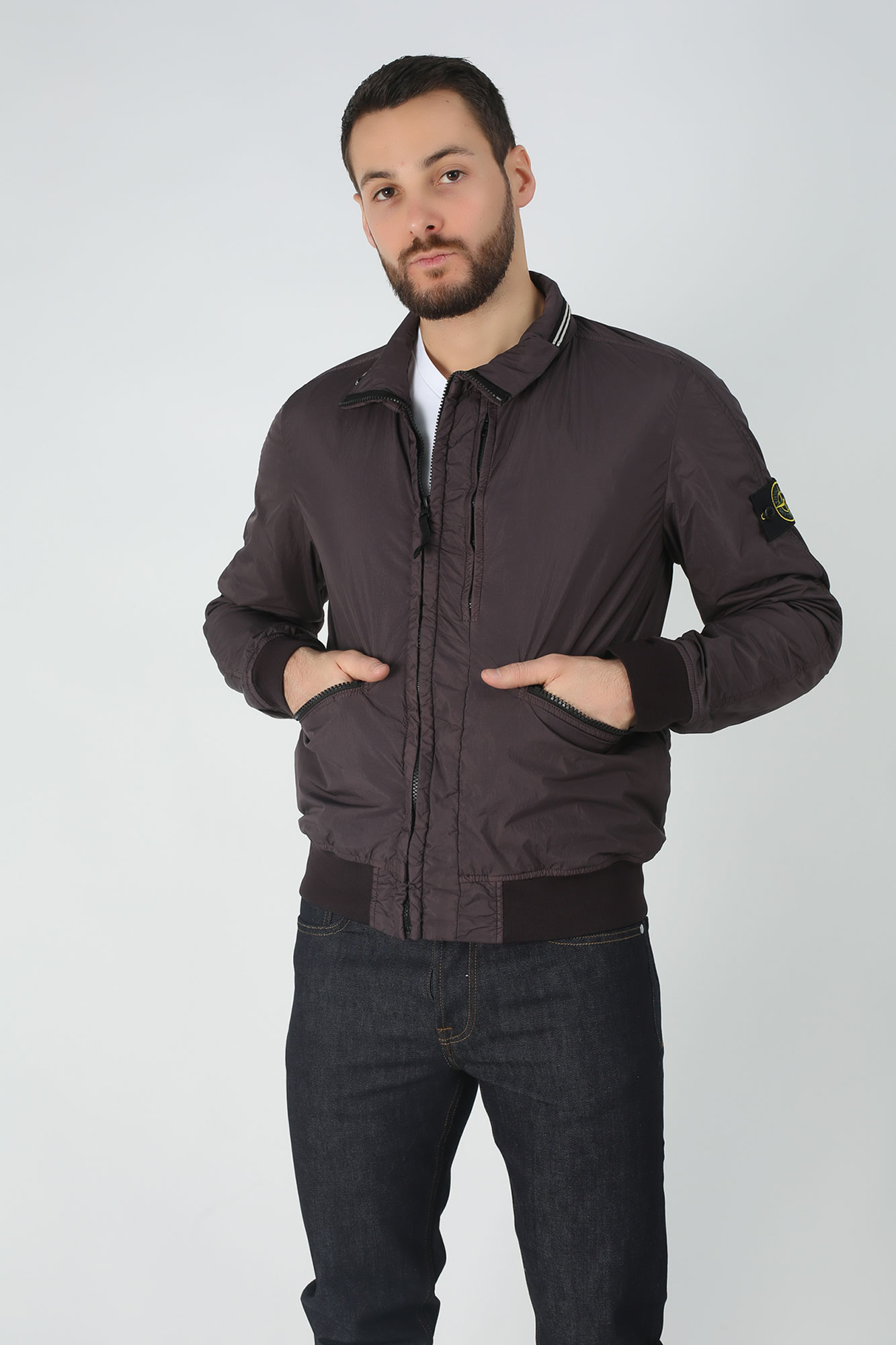 BLOUSON STONE ISLAND BLEU GRIS 701540930-V0063
