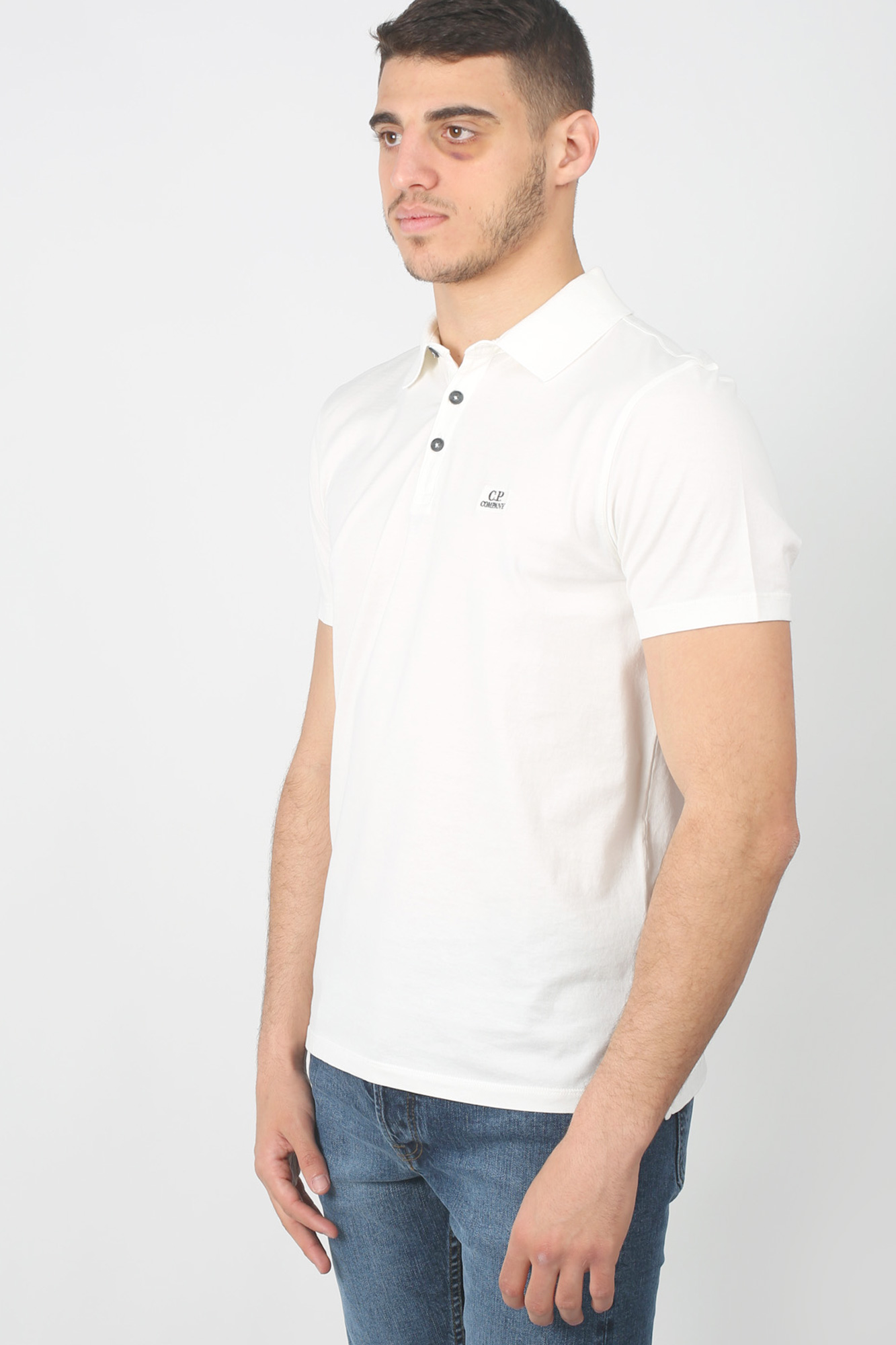 POLO C.P. COMPANY BLANC L25A-0444G-101