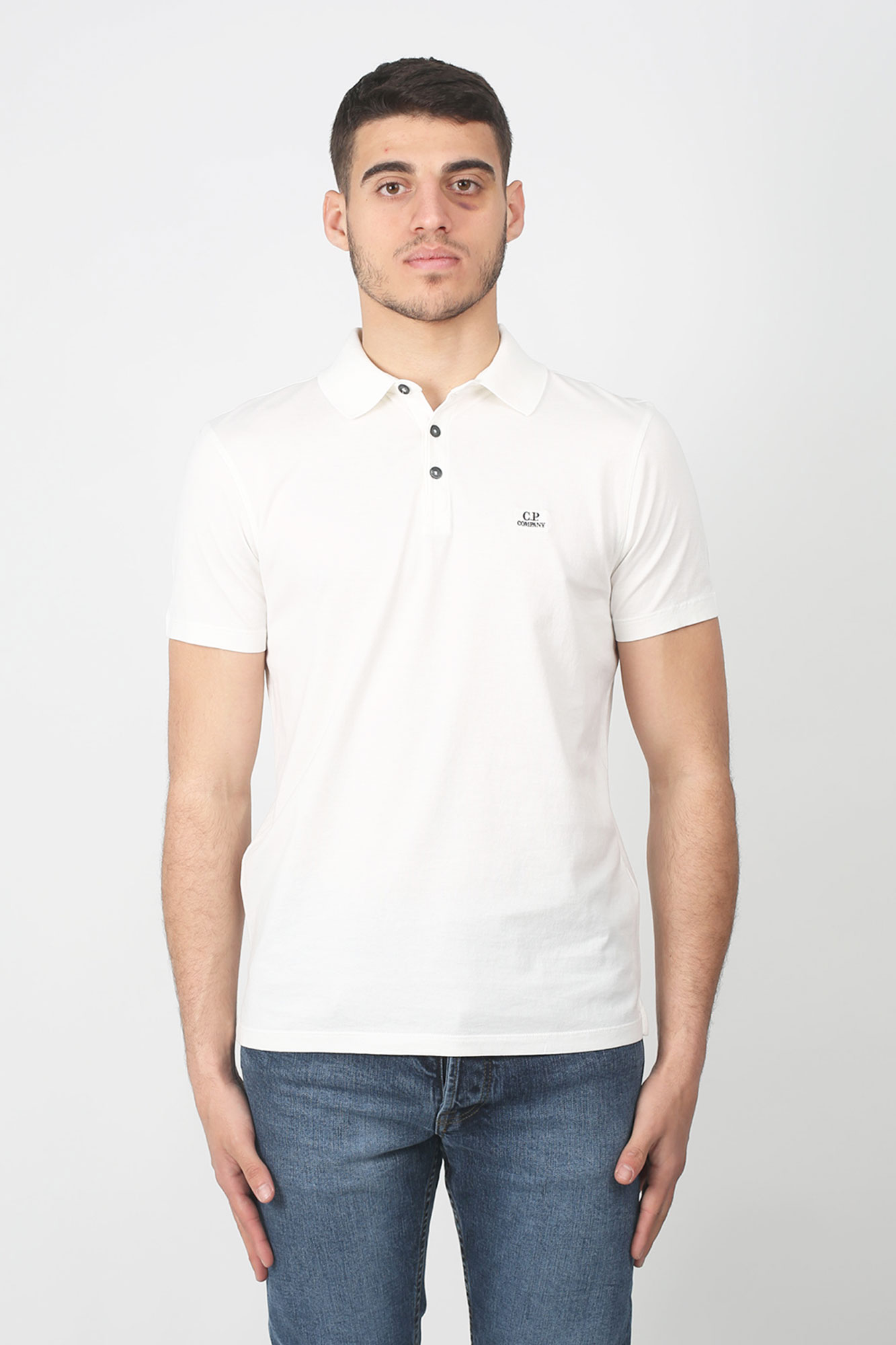 POLO C.P. COMPANY BLANC L25A-0444G-101