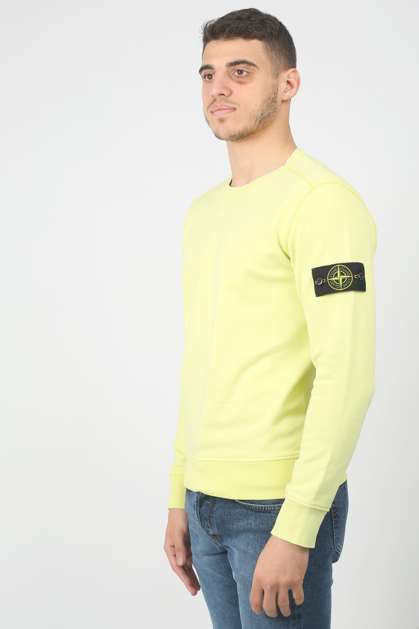SWEAT-SHIRT STONE ISLAND CITRON 701562751-V0031