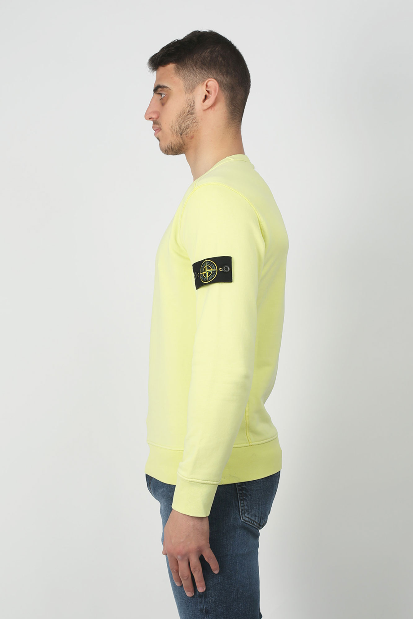 SWEAT-SHIRT STONE ISLAND CITRON 701562751-V0031
