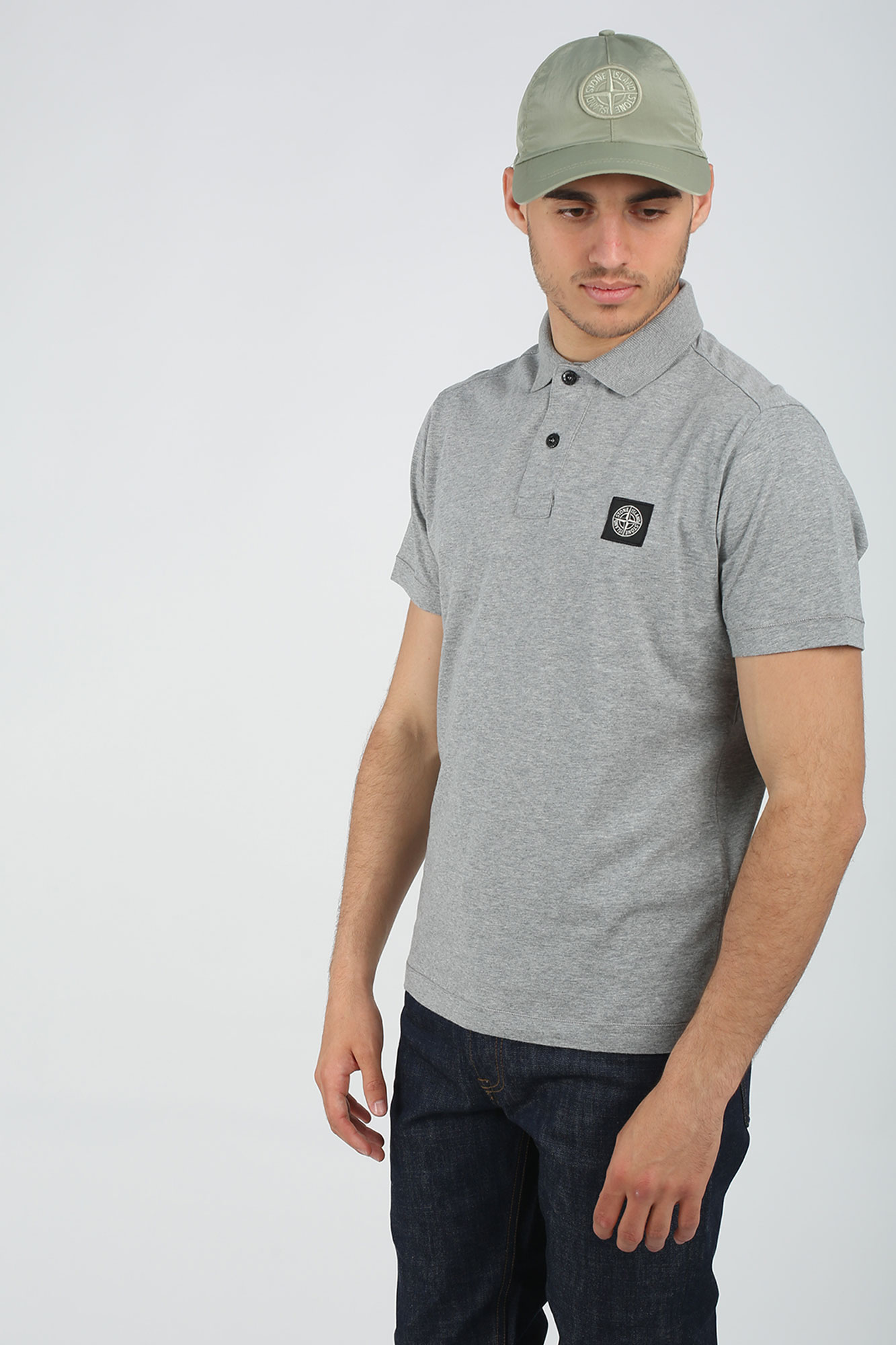 POLO STONE ISLAND GRIS 701522613-V1064