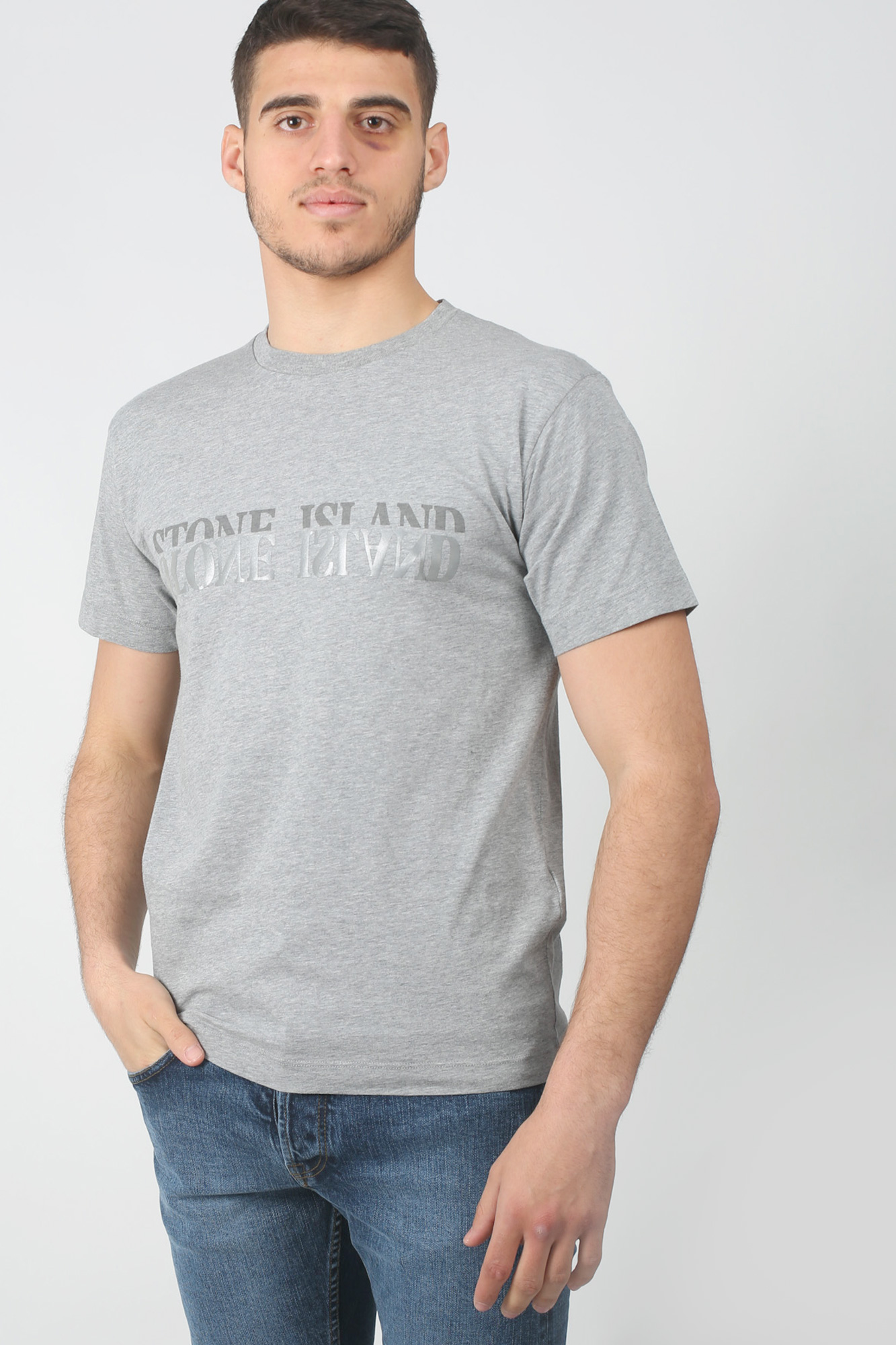 T-SHIRT STONE ISLAND GRIS 70152NS88-V1064