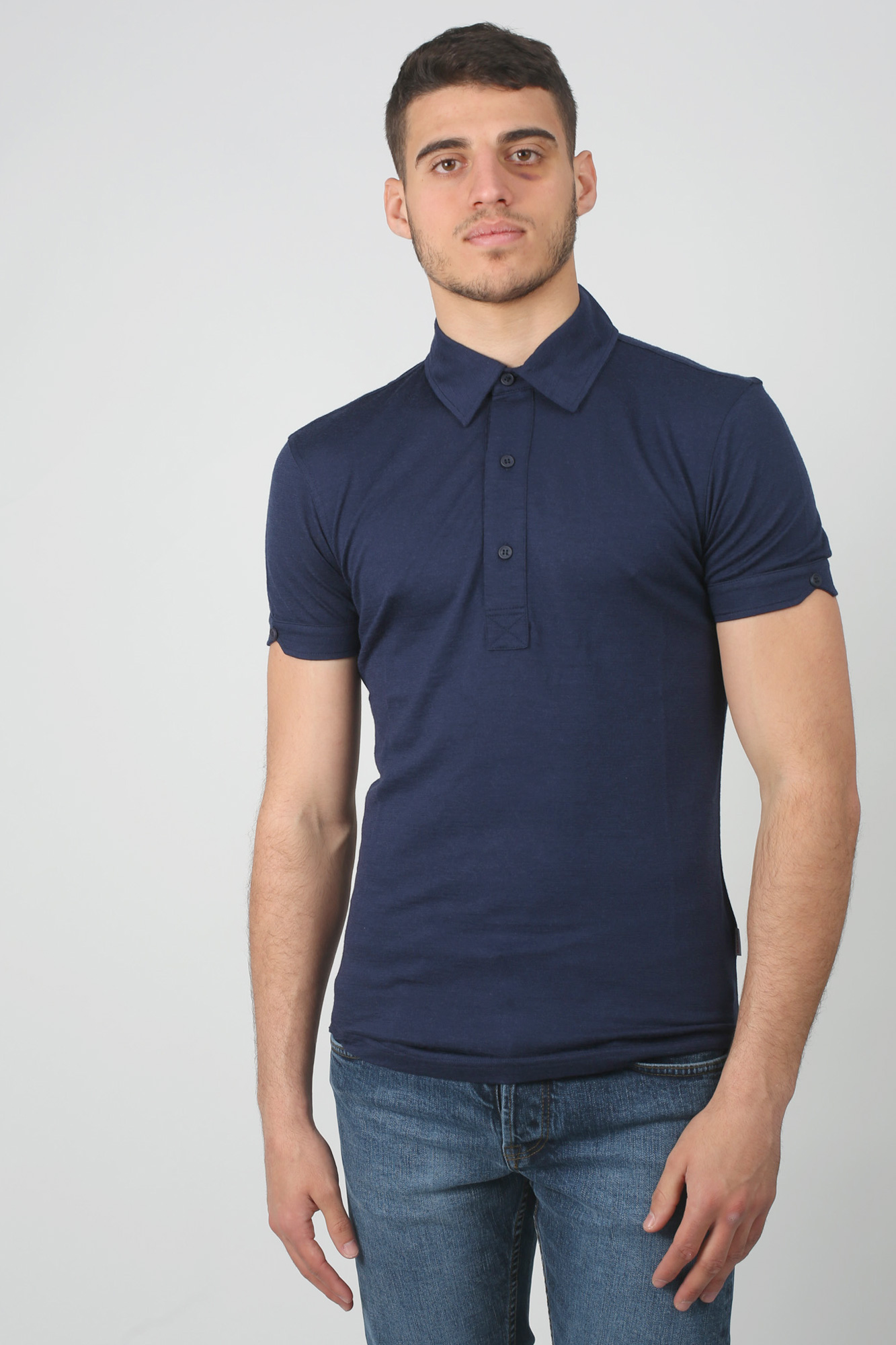 POLO ORLEBAR BROWN MARINE SEBASTIAN MERINO-NAVY