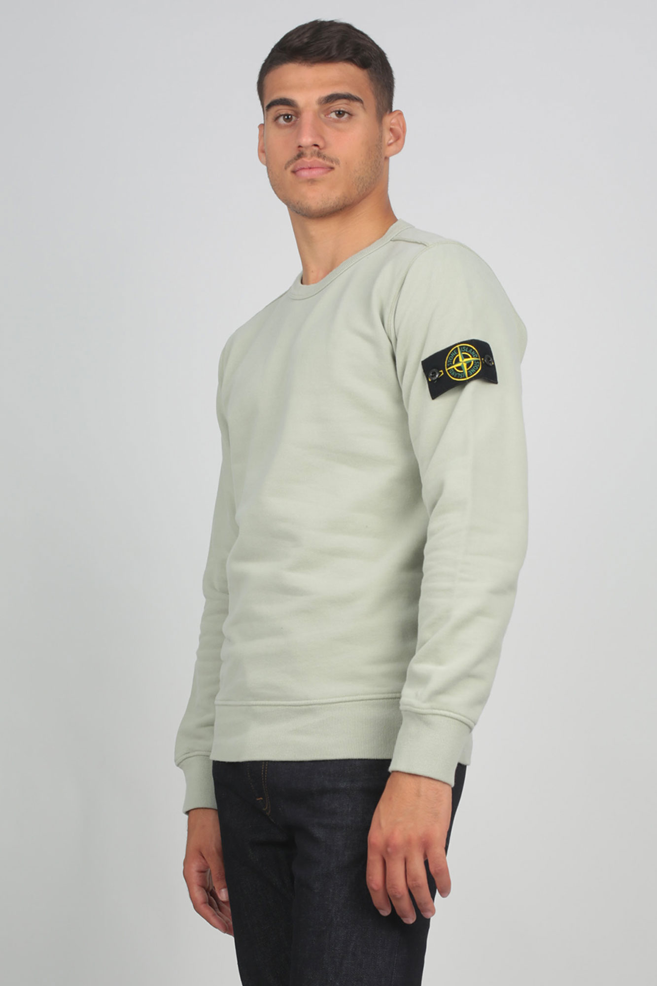 SWEAT-SHIRT STONE ISLAND VERT D'EAU 711562720-V0064