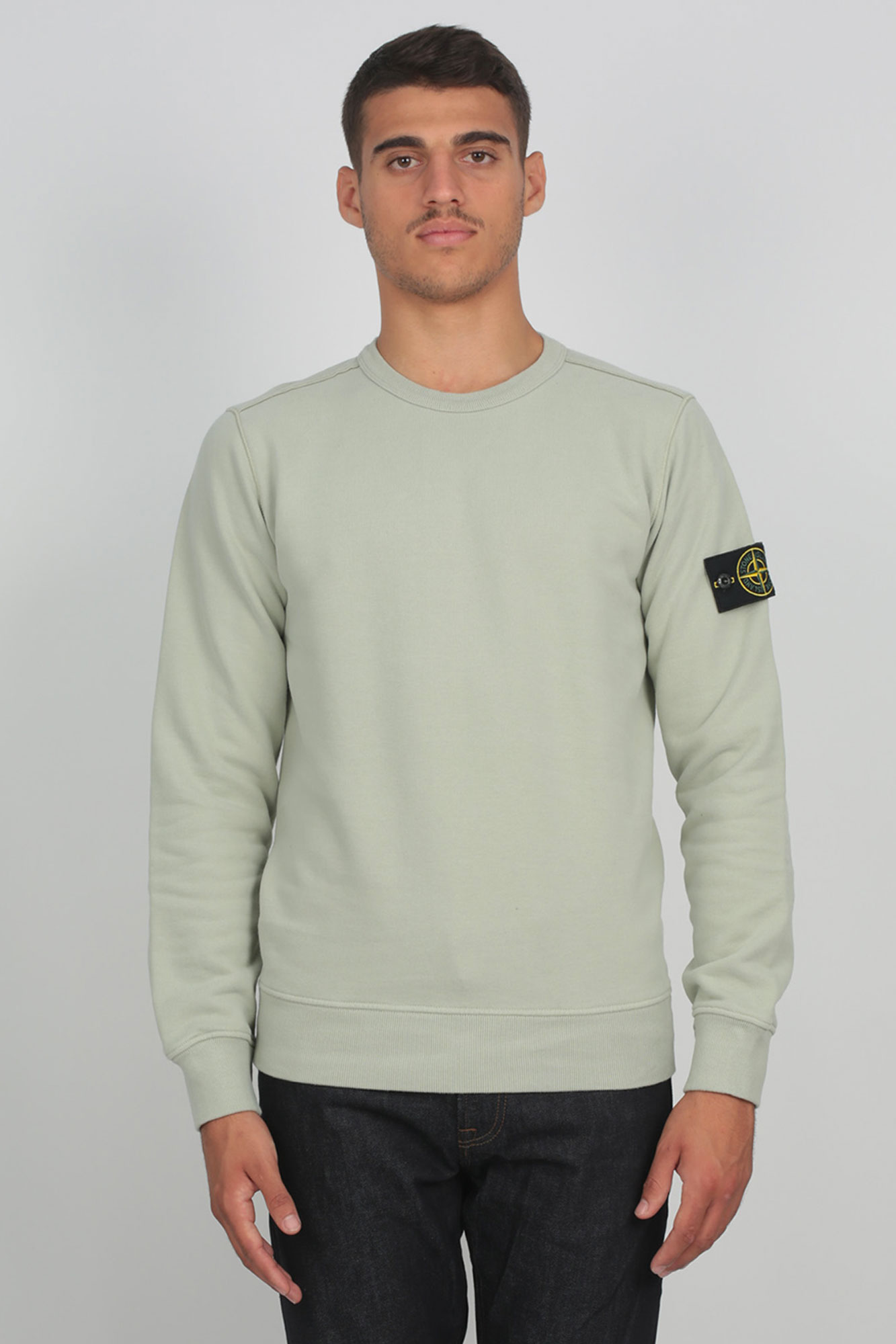 SWEAT-SHIRT STONE ISLAND VERT D'EAU 711562720-V0064