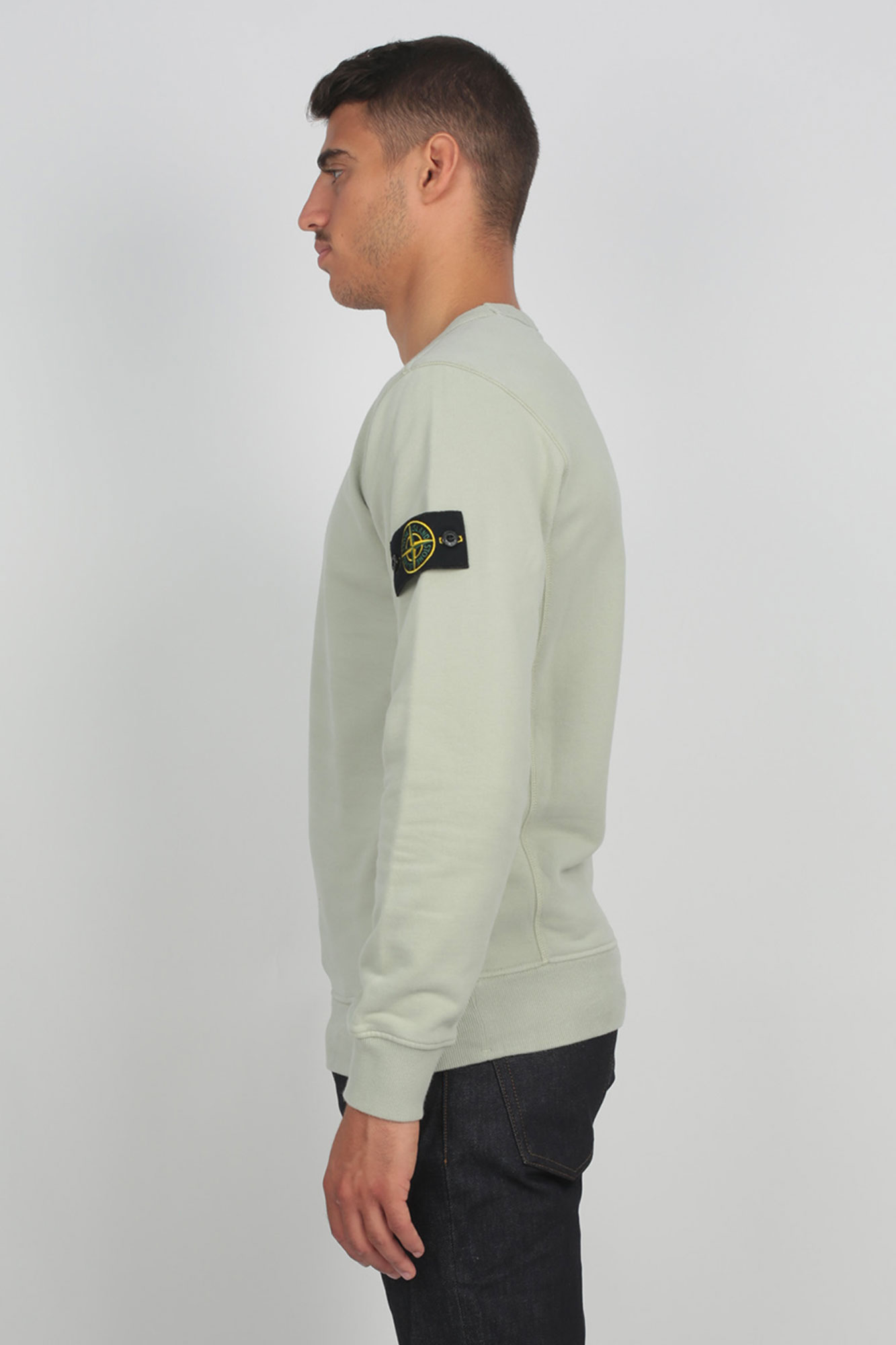 SWEAT-SHIRT STONE ISLAND VERT D'EAU 711562720-V0064
