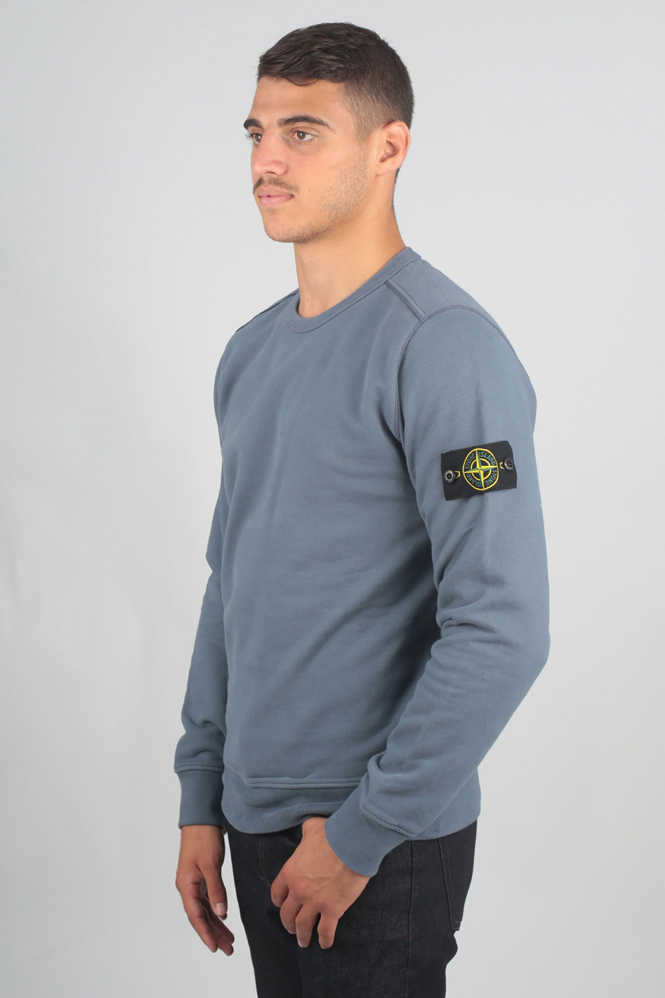SWEAT-SHIRT STONE ISLAND BLEU DE PRUSSE 711562720-V0024