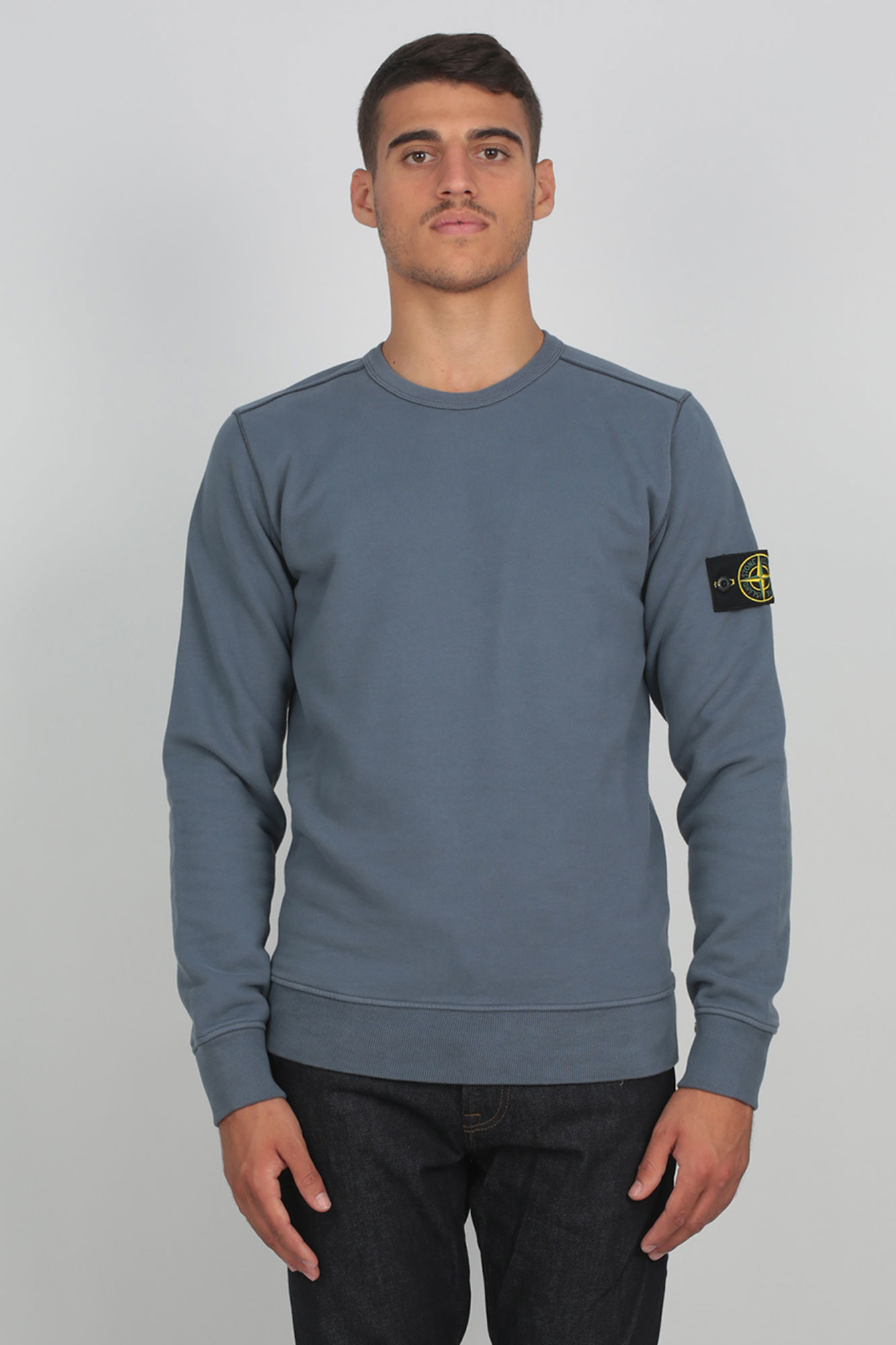 SWEAT-SHIRT STONE ISLAND BLEU DE PRUSSE 711562720-V0024