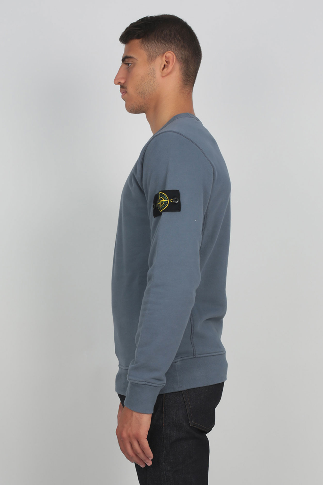 SWEAT-SHIRT STONE ISLAND BLEU DE PRUSSE 711562720-V0024