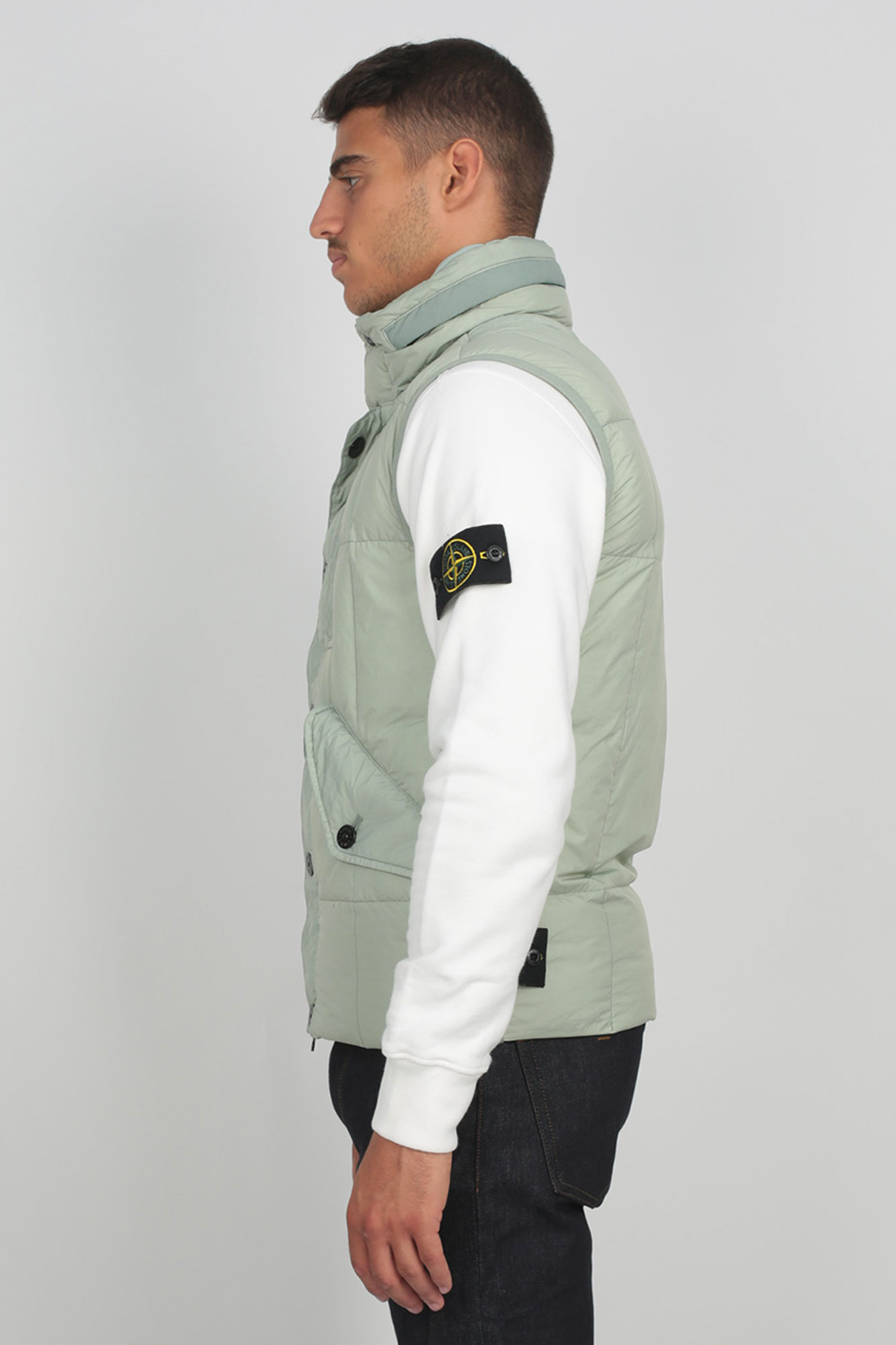 DOUDOUNE SANS MANCHE STONE ISLAND VERT D'EAU 7115G0123-V0064