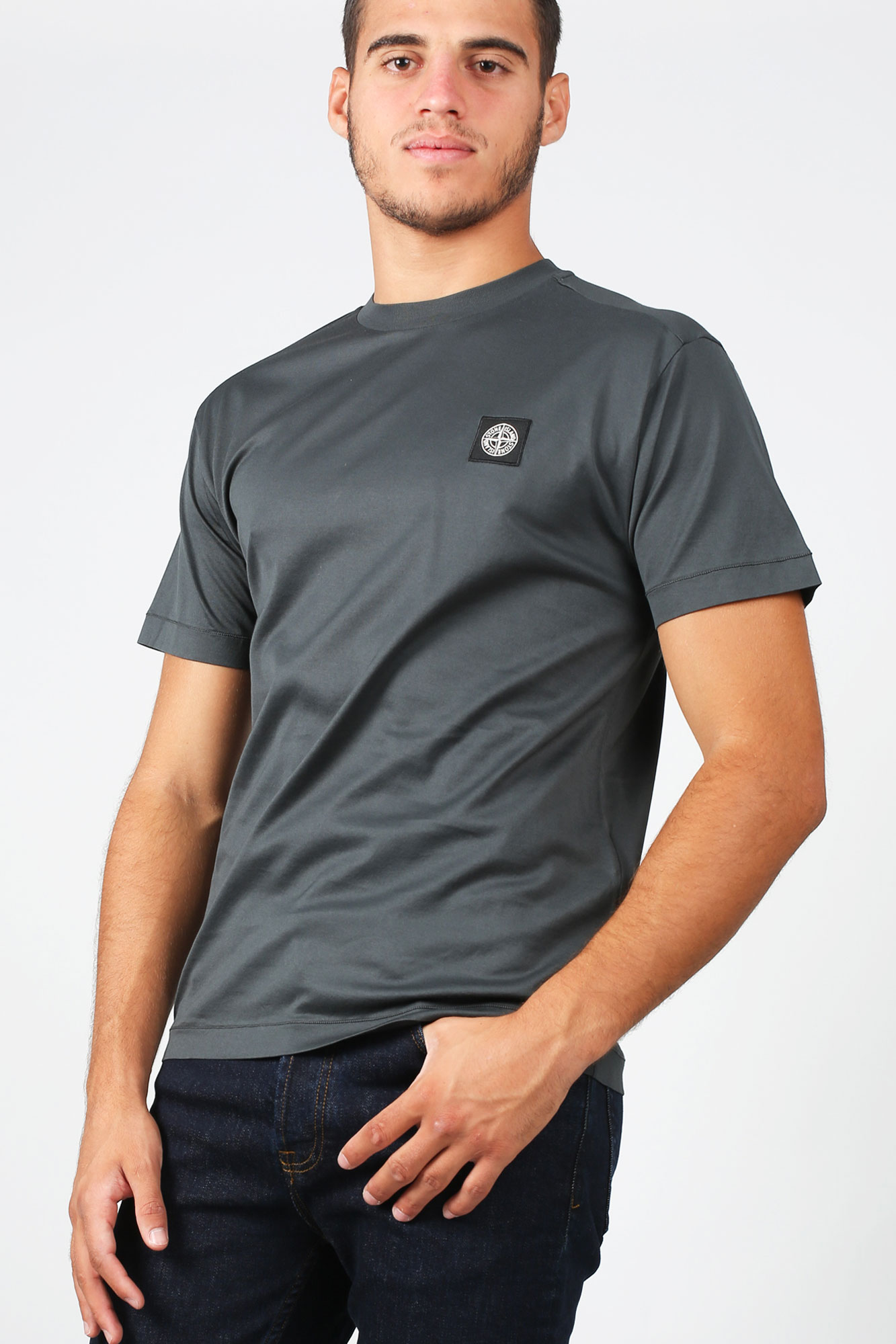 T-SHIRT STONE ISLAND BLEU PETROLE 711524113-V0067