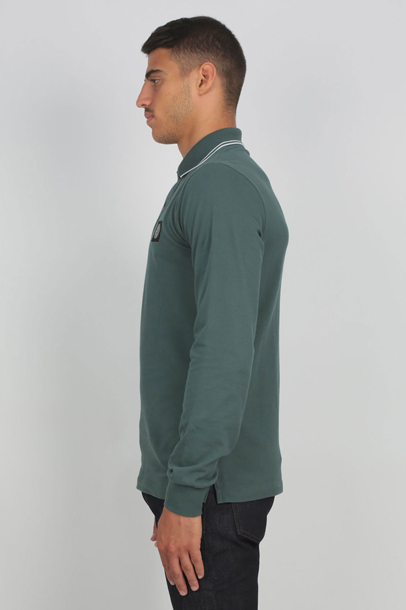 POLO STONE ISLAND BLEU P&Eacute;TROLE 71152SS18-V0057