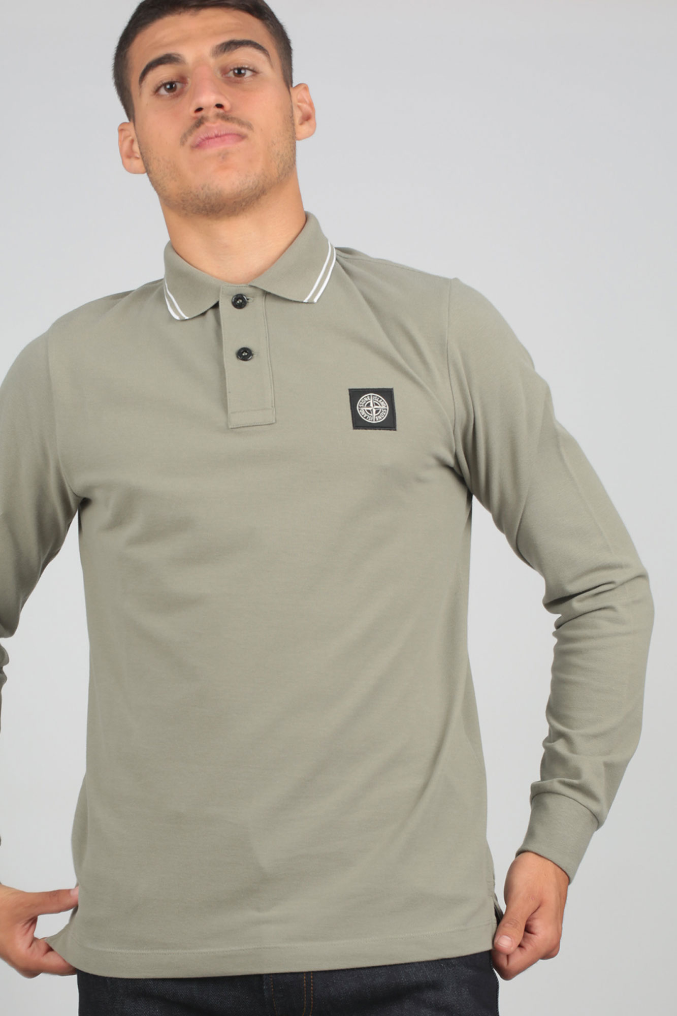 POLO STONE ISLAND VERT OLIVE 71152SS18-V0068