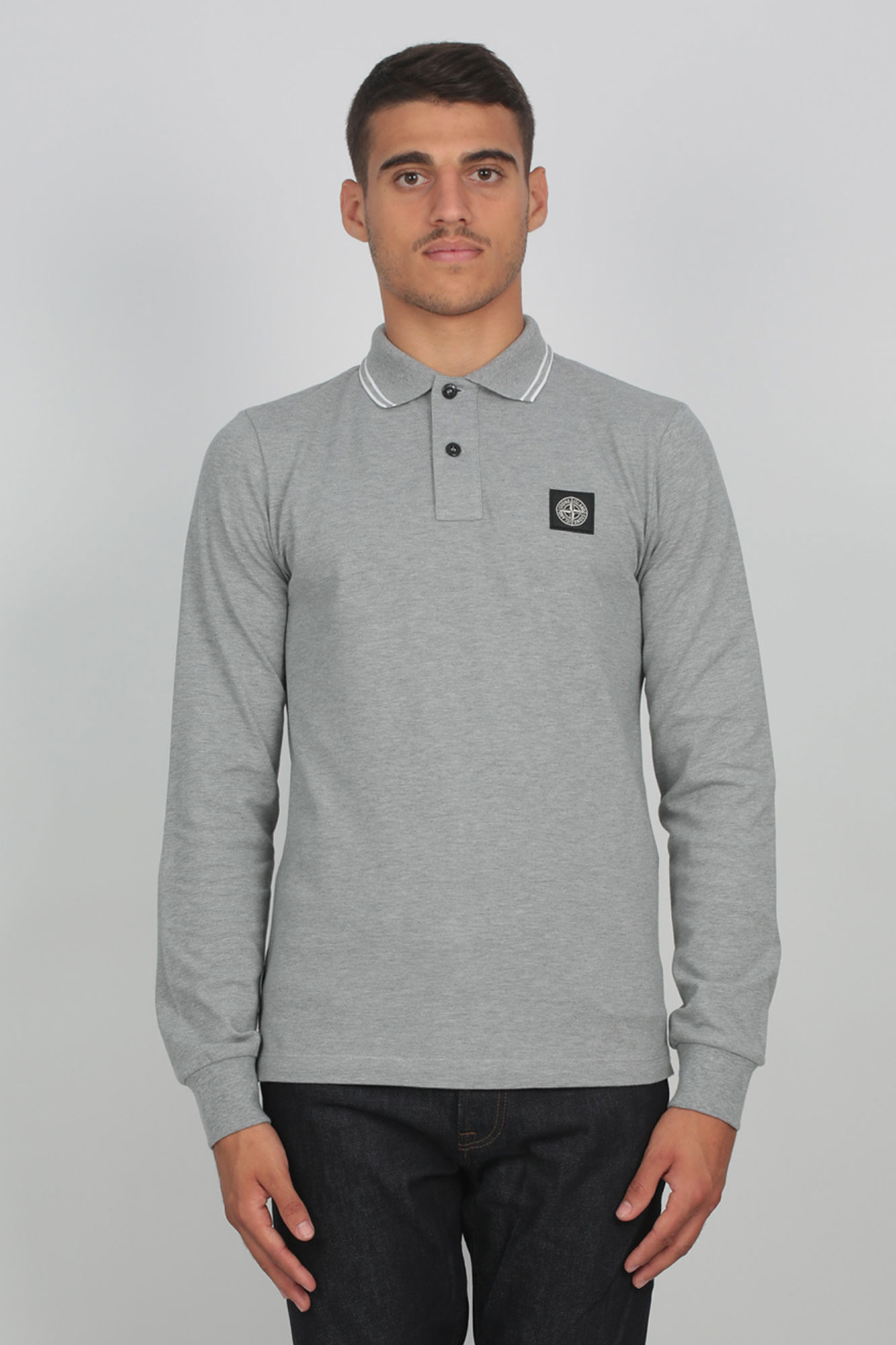 POLO STONE ISLAND GRIS 71152SS18-V0M64