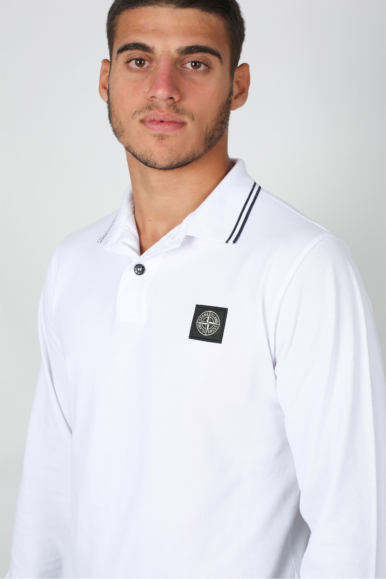 POLO STONE ISLAND BLANC 71152SS18-V1001
