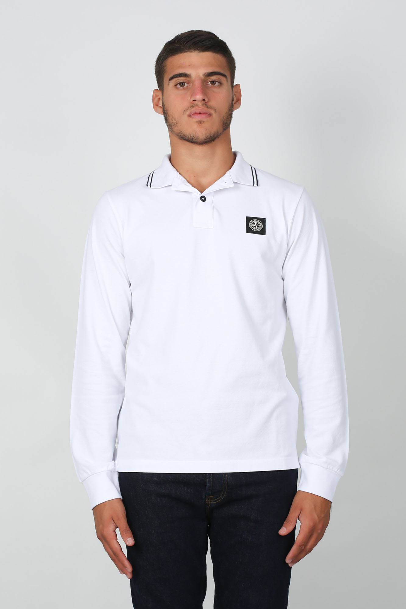 POLO STONE ISLAND BLANC 71152SS18-V1001