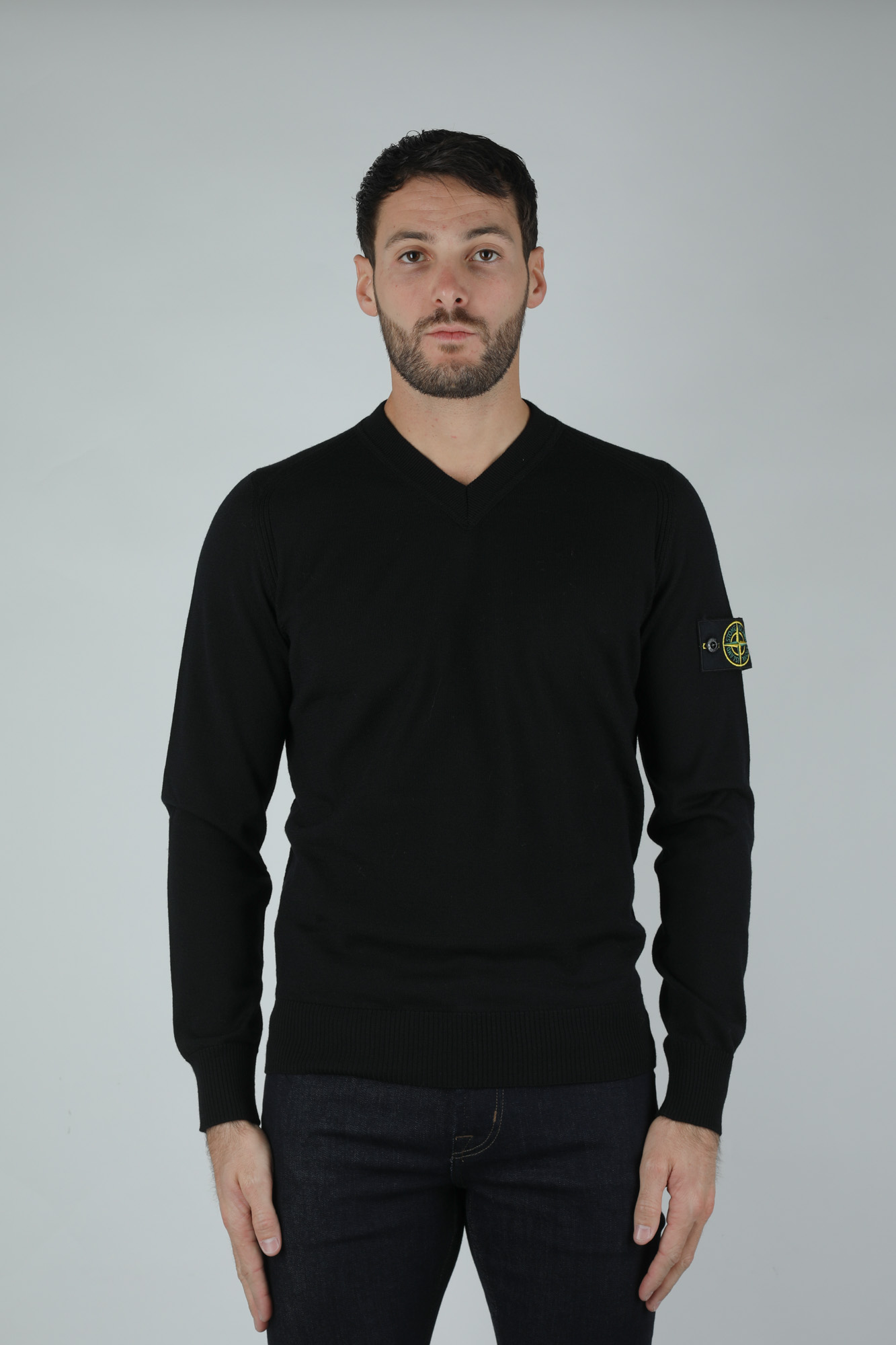 PULL STONE ISLAND NOIR 7115584C4-V0029