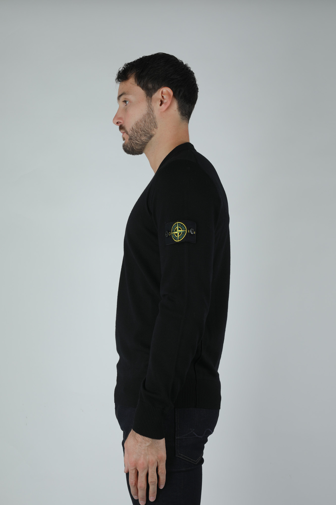 PULL STONE ISLAND NOIR 7115584C4-V0029