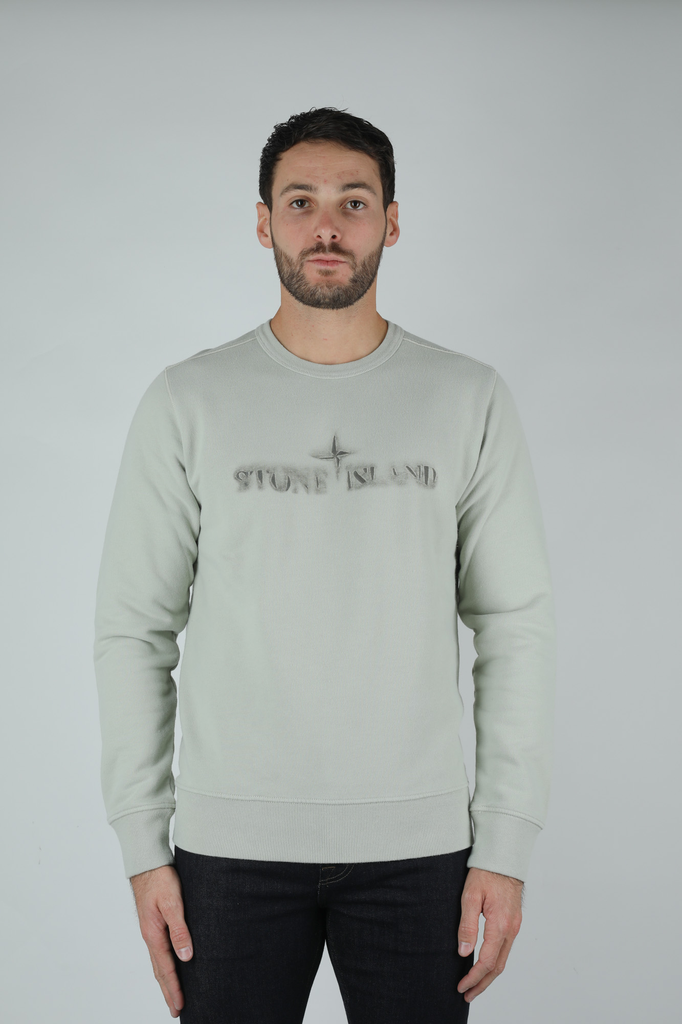 SWEAT-SHIRT STONE ISLAND VERT D'EAU 711562790-V0064