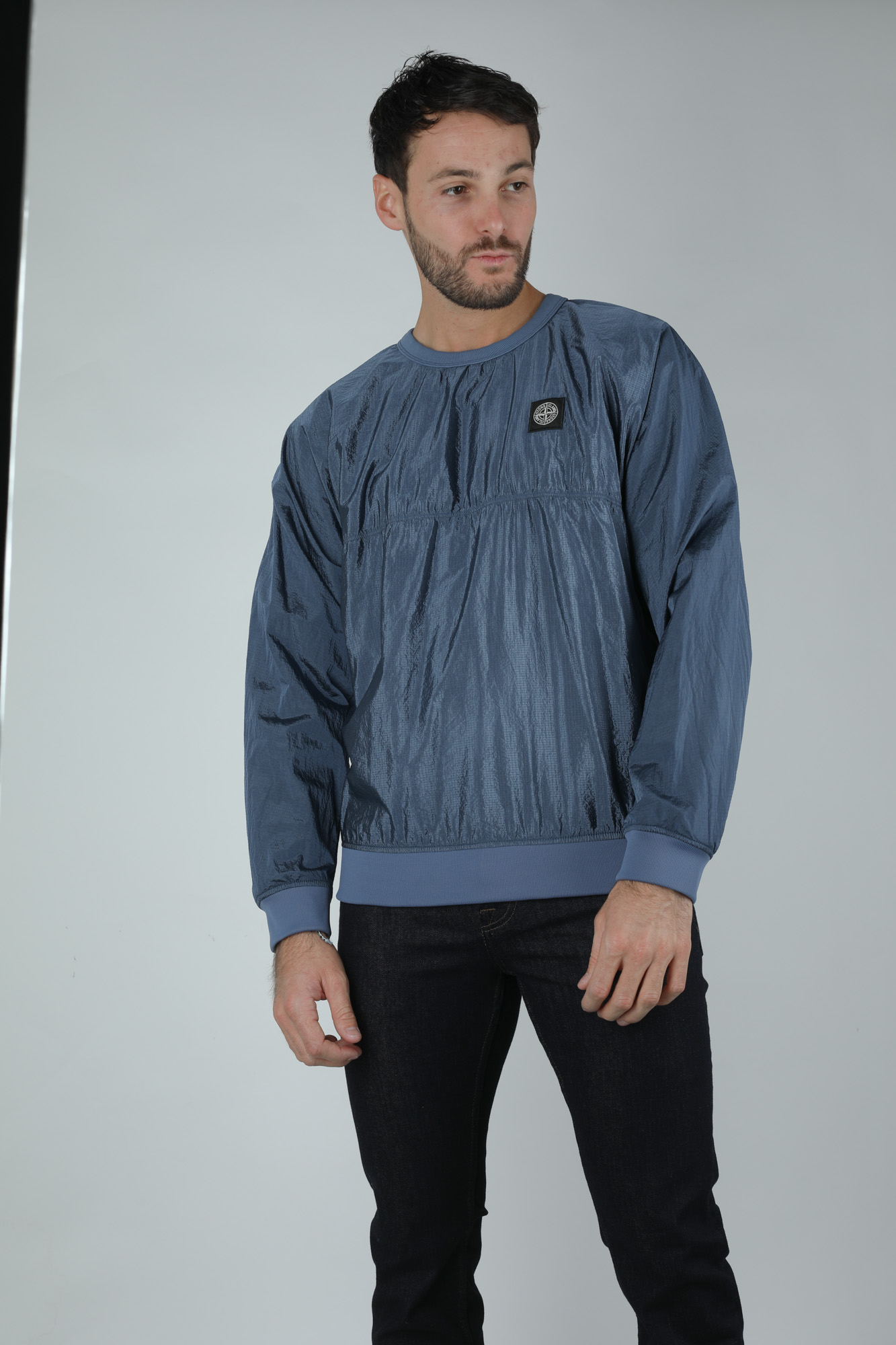 SWEAT-SHIRT STONE ISLAND BLEU DE PRUSSE 711563036-V0024